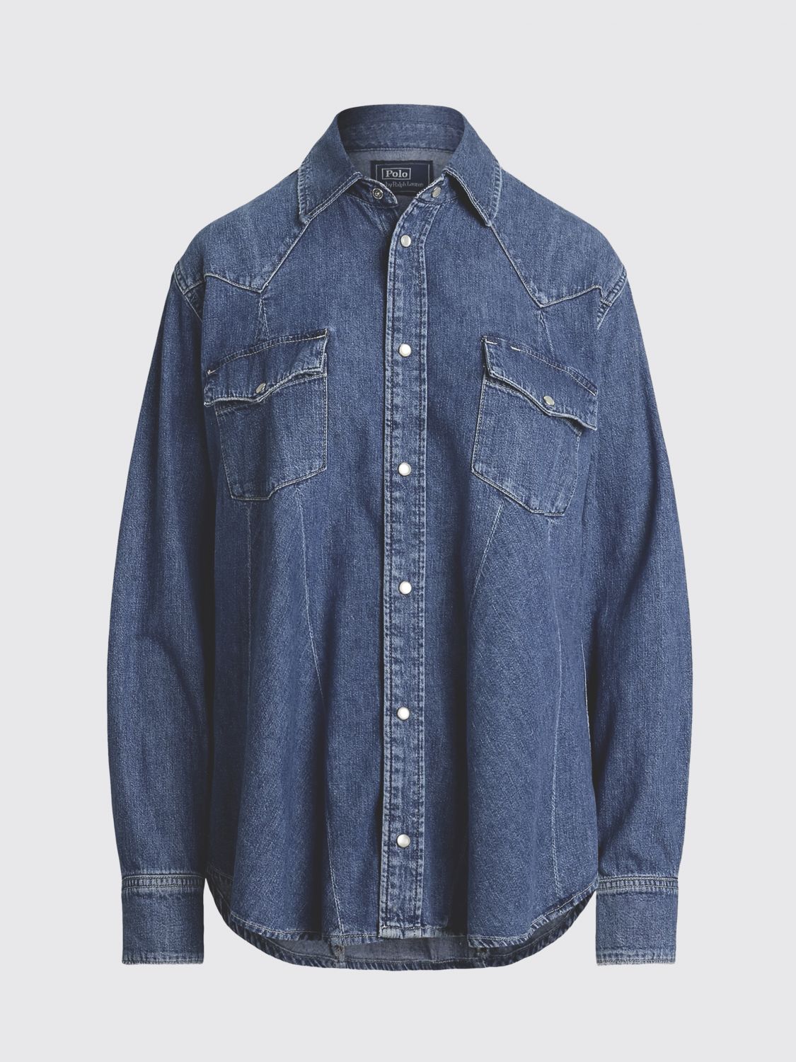 Polo Ralph Lauren Shorts Woman Color Denim In Animal Print