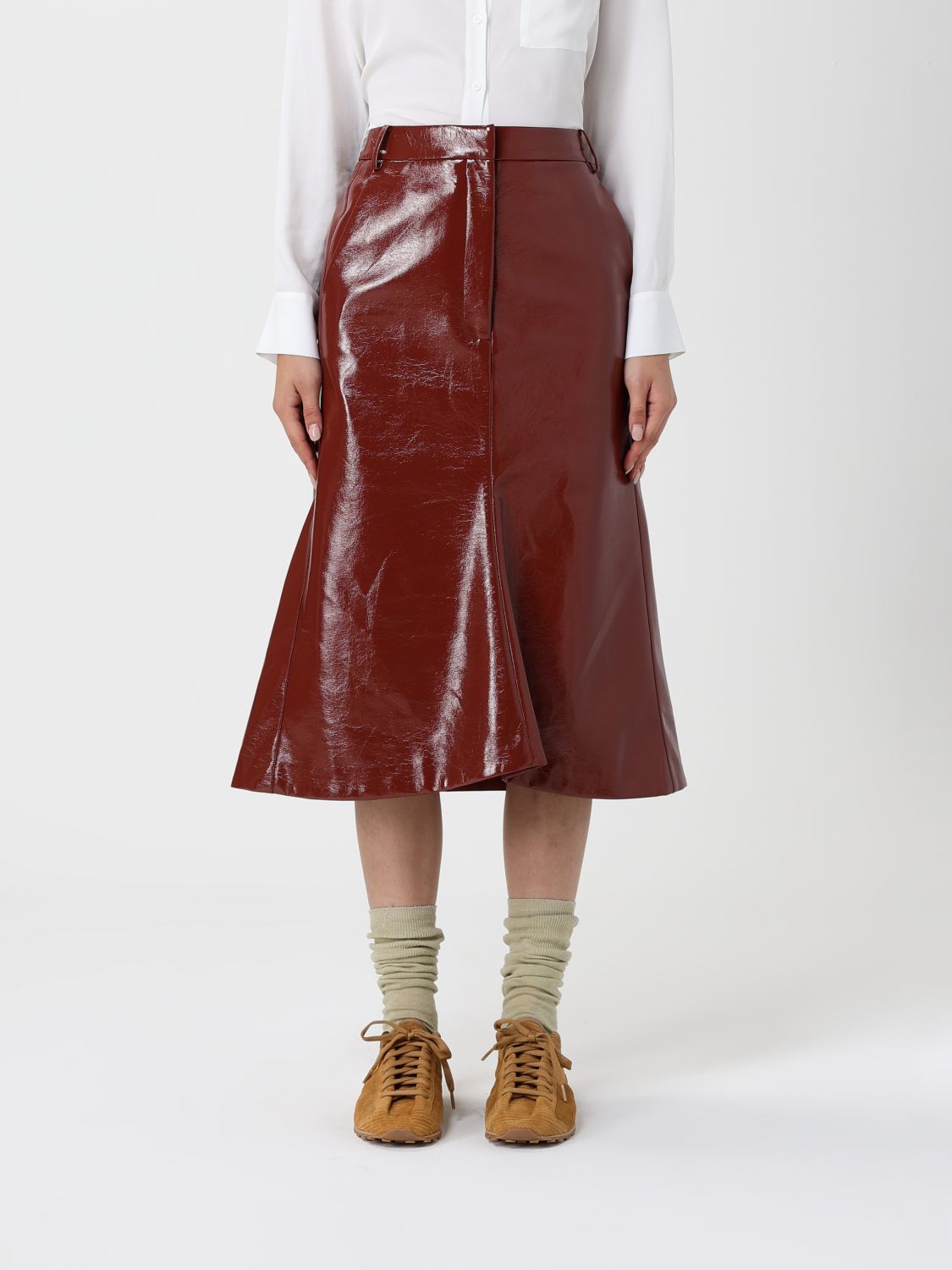 Tibi Skirt  Woman Color Brown In Red