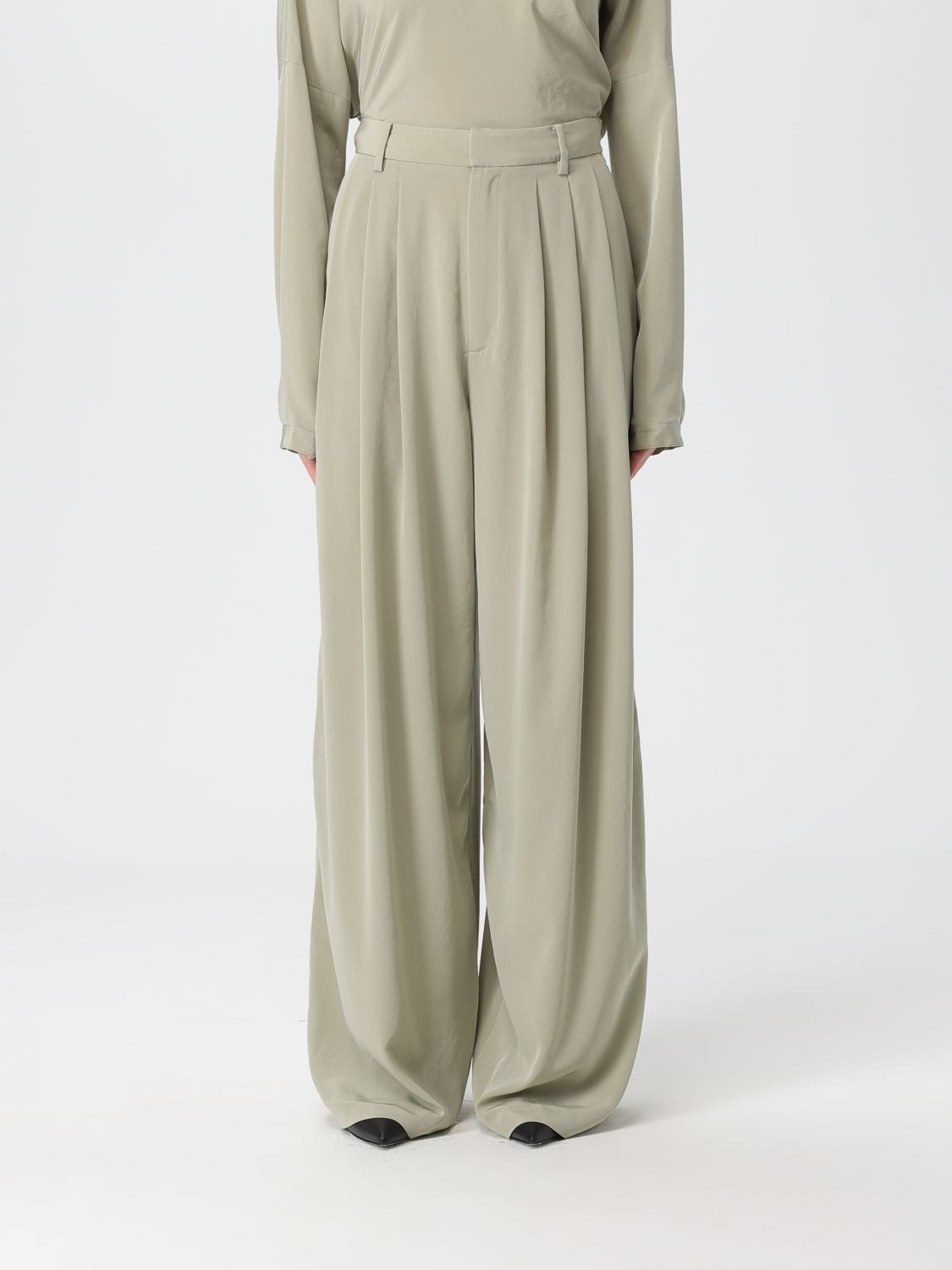 Tibi Pants  Woman Color Mud In Green