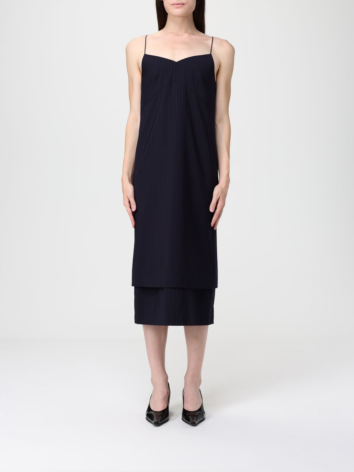 Tibi Dress  Woman Color Navy In Blue