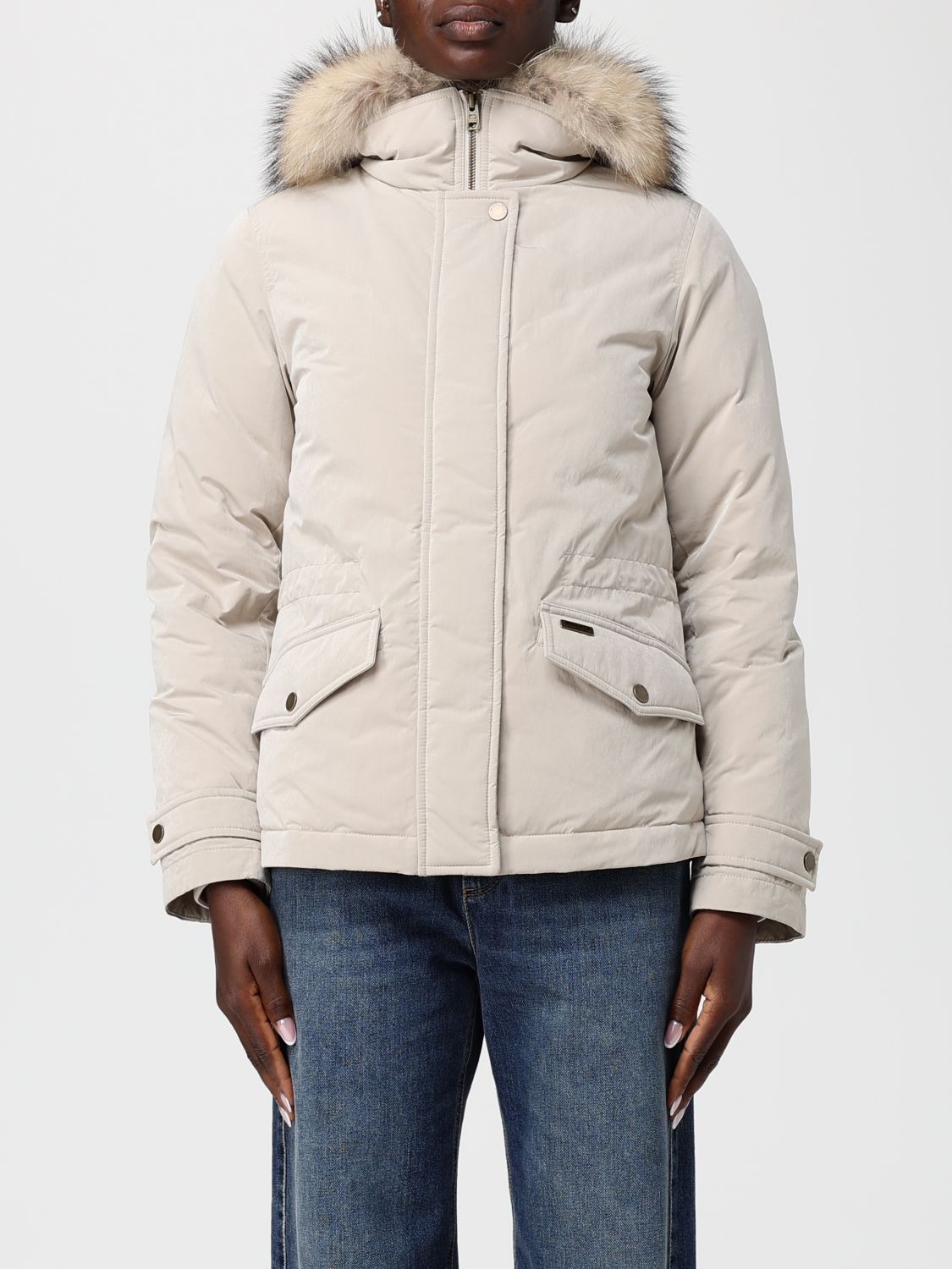 Woolrich Jacket Woman Color Brown In Multi