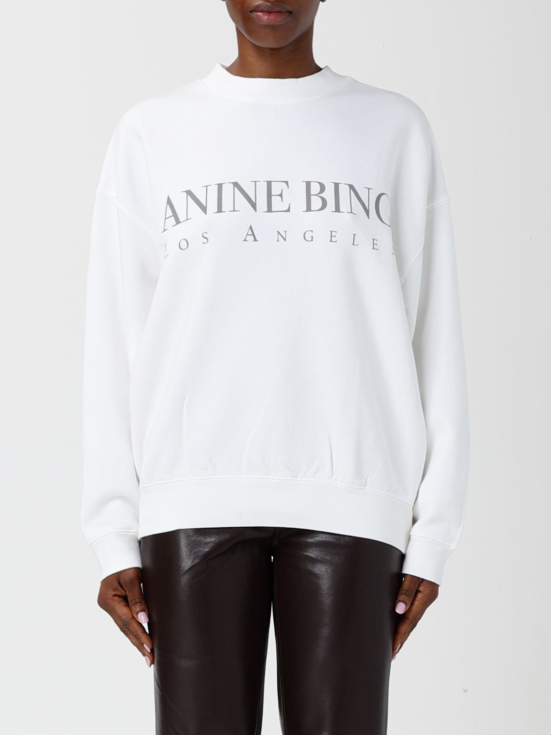 Anine Bing Womens Ivory Jaci Los Angeles Relaxed Cotton-jersey Sweatshirt In White