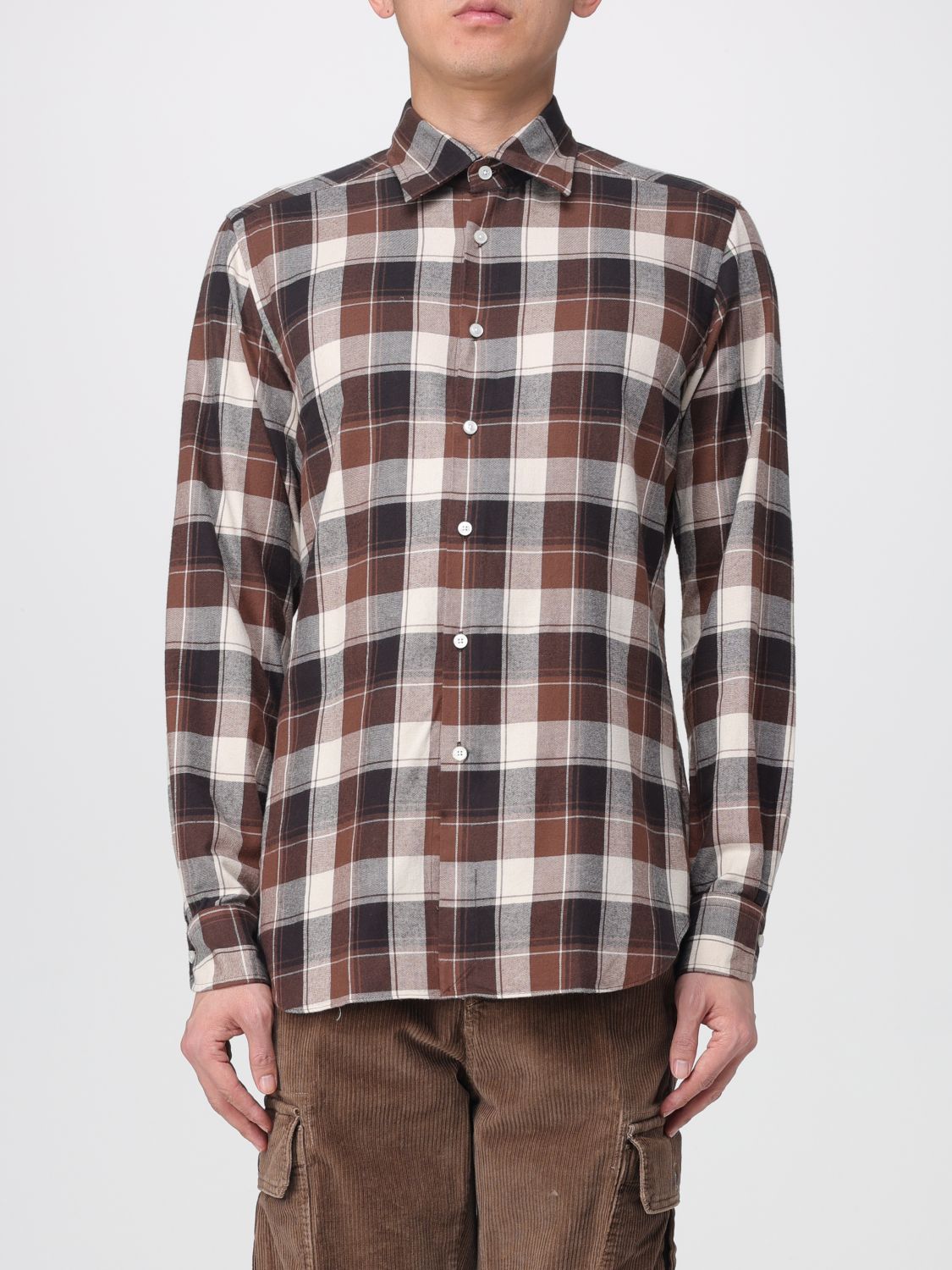 Camicia INCOTEX Uomo colore Marrone