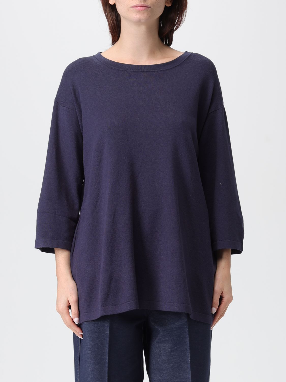 Mm Max Mara Sweater Woman Color Blue In Blue