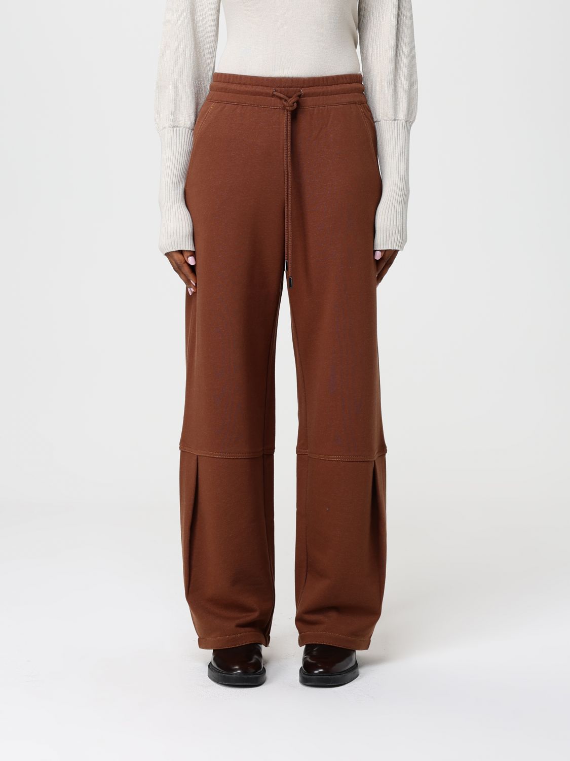 Mm Max Mara Pants  Woman Color Brown In Brown
