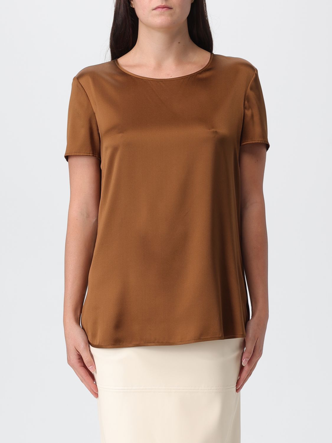 Mm Max Mara Top  Woman Color Brown In Brown