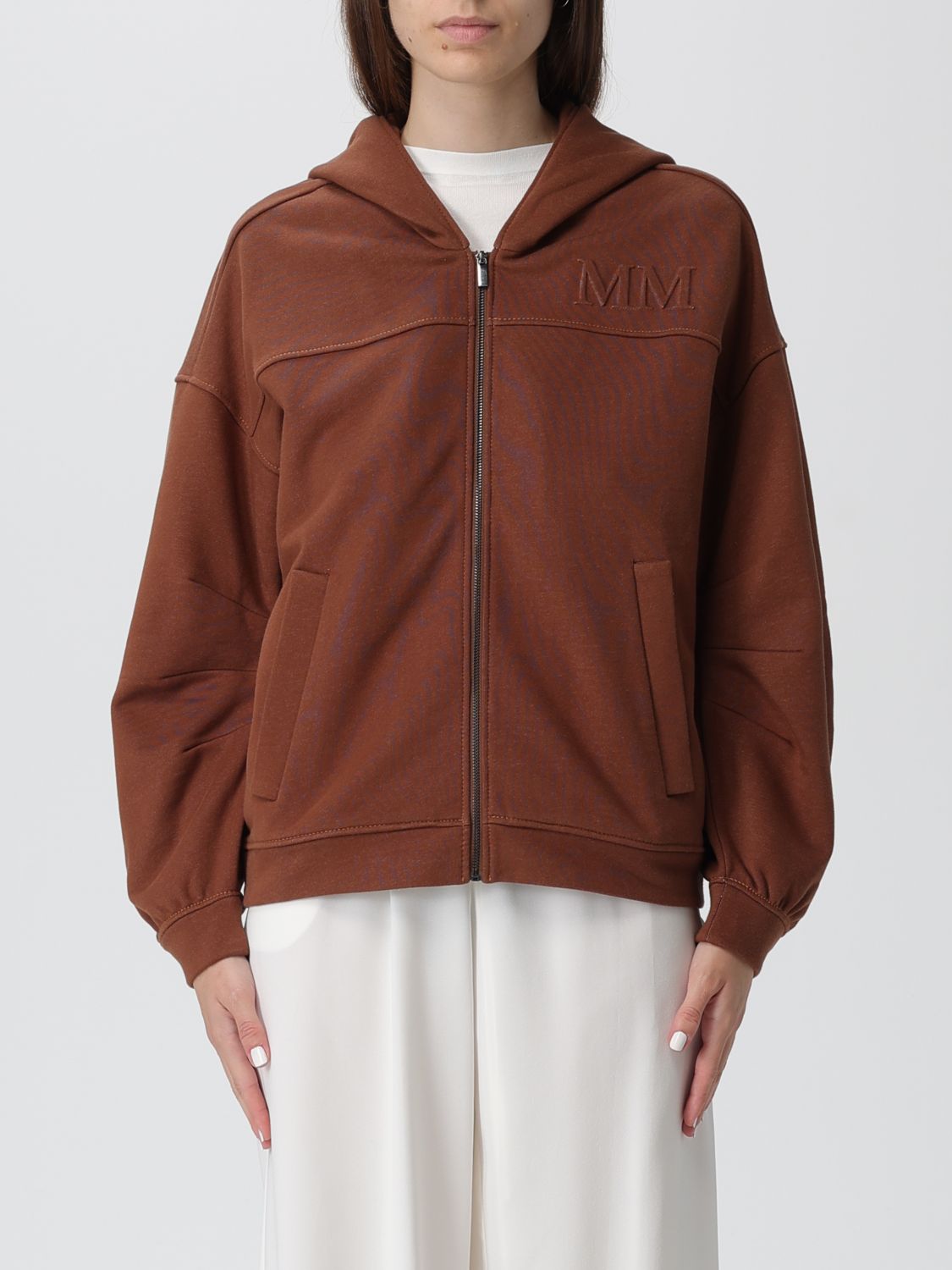 Mm Max Mara Sweater  Woman Color Brown In Brown