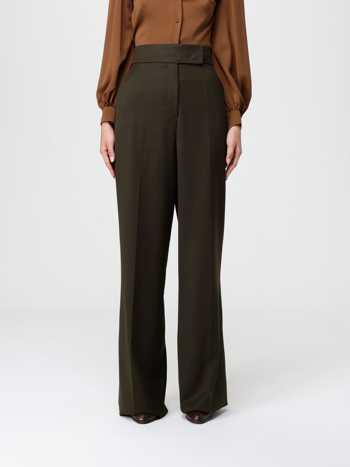 Max Mara Pants  Woman Color Moss Green