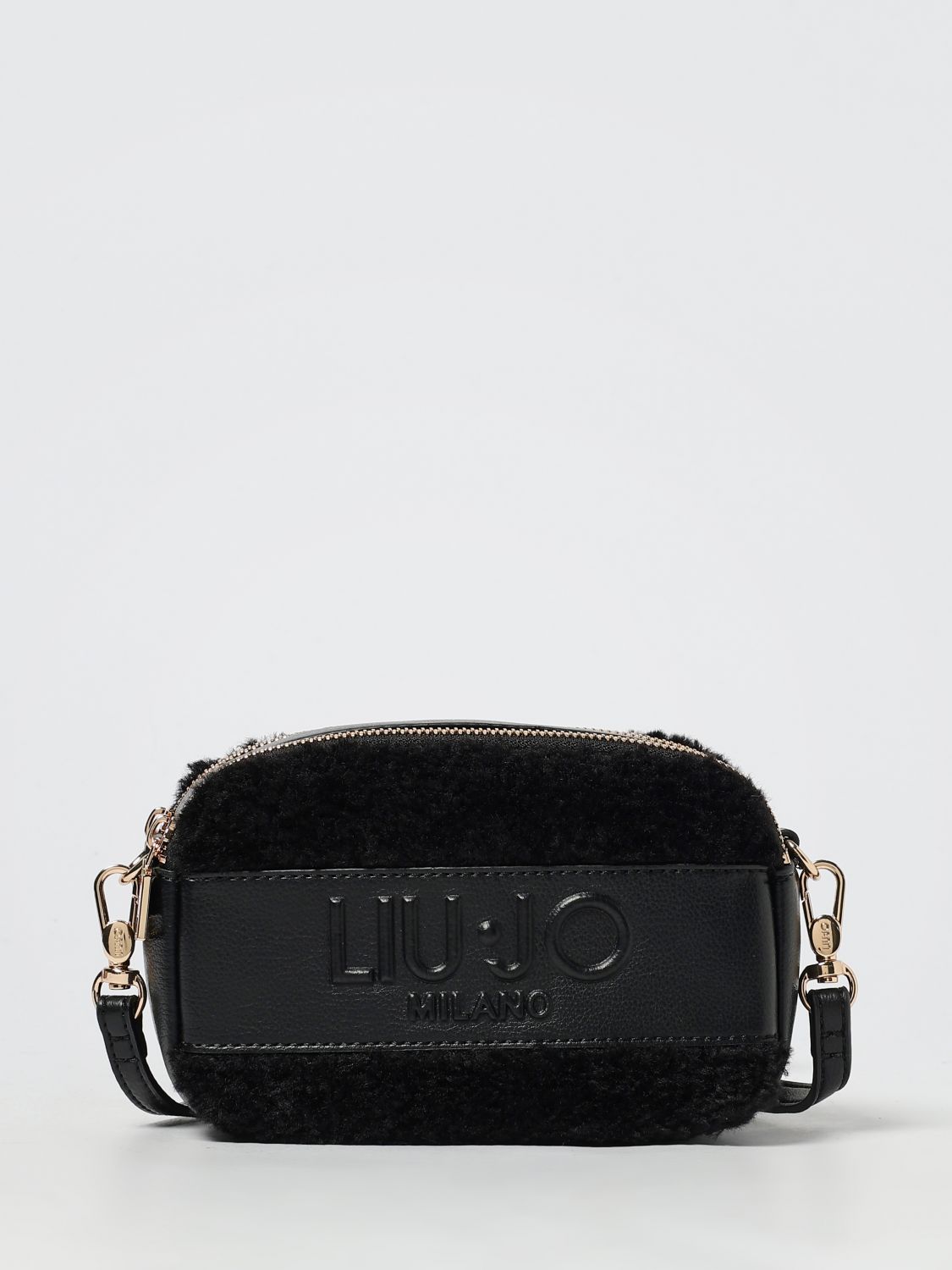 Liu •jo Small Embossed-logo Cross Body Bag In Black