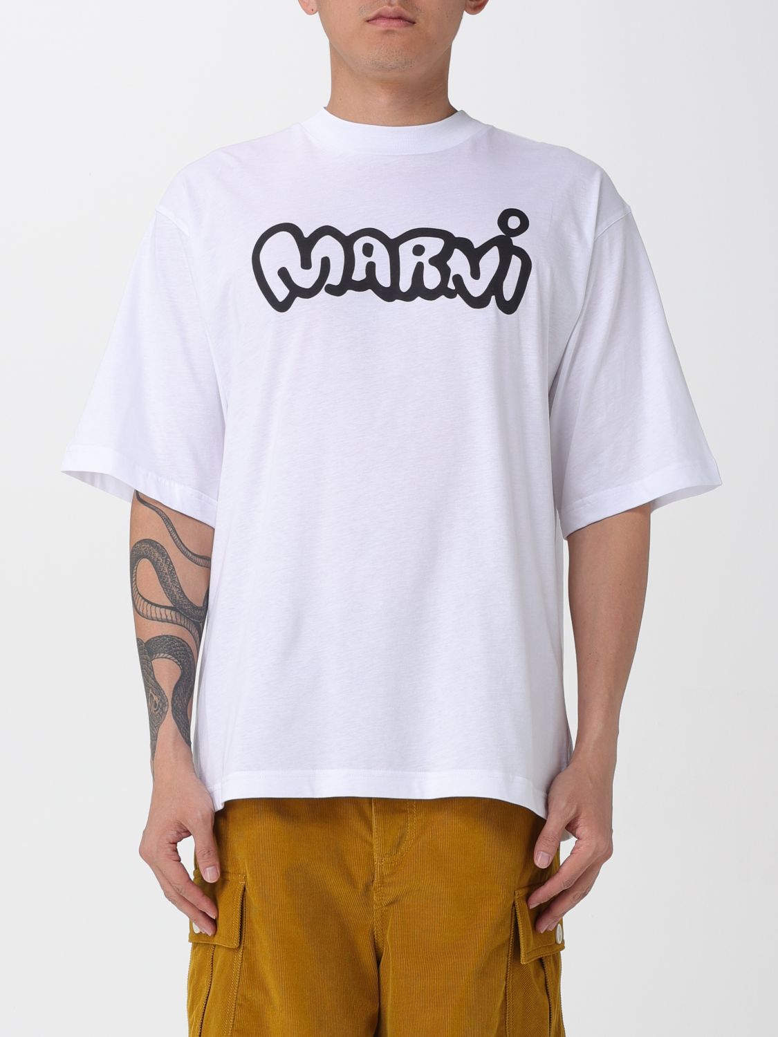 Marni T-shirt With Print In White