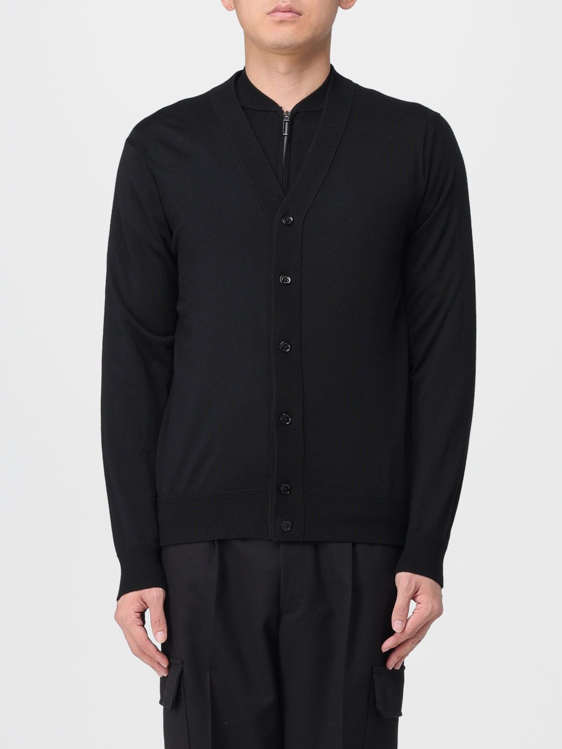 Paolo Pecora Wool Cardigan In Blue