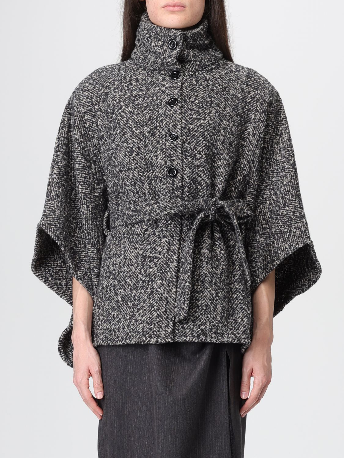 Liu •jo Cape Liu Jo Woman Color Black In Animal Print