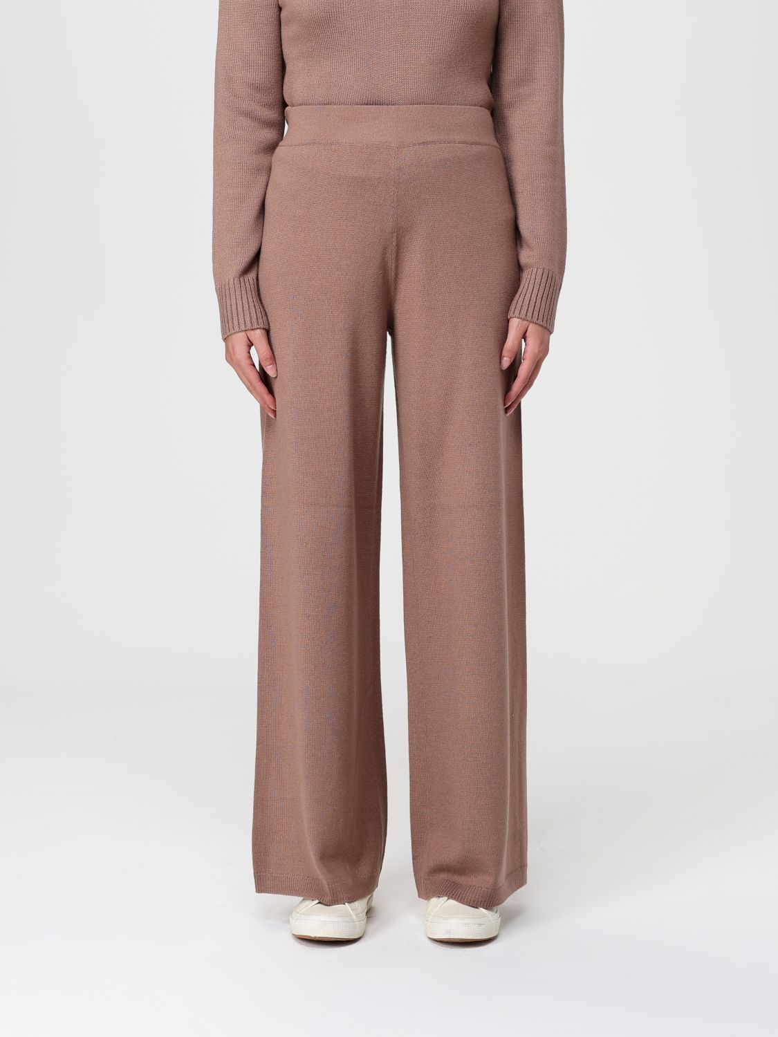 Ea7 Pants Woman Color Brown In Pink