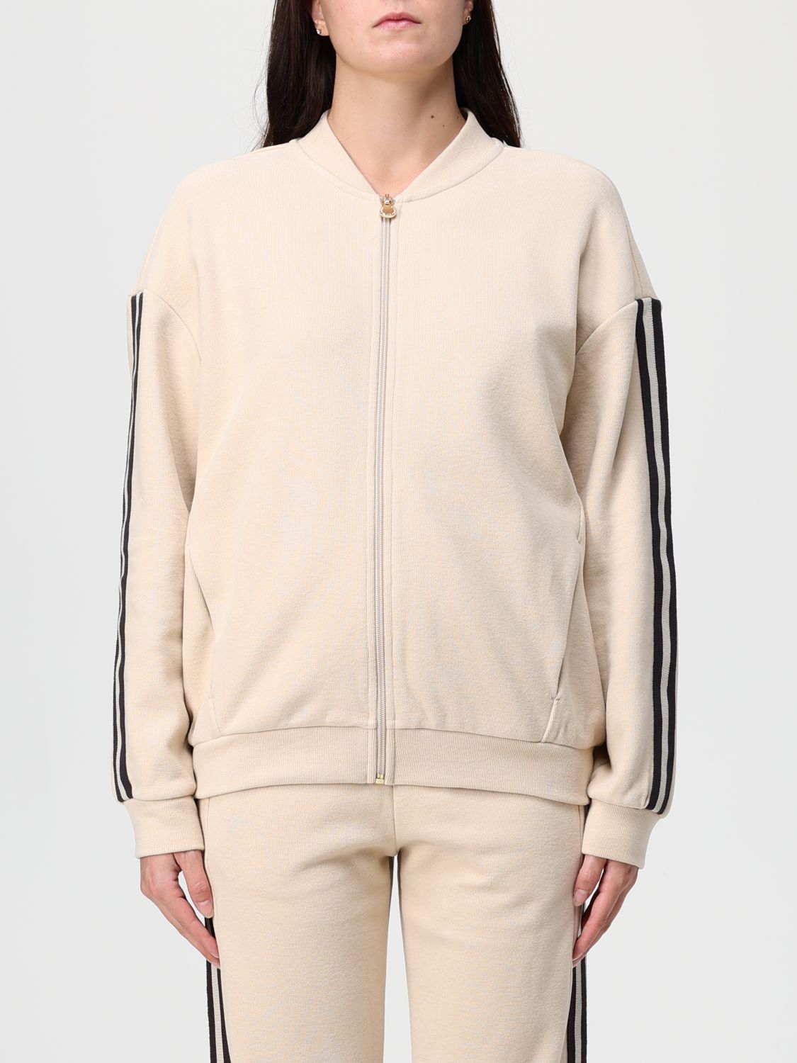 Ea7 Sweatshirt Woman Color Beige In Multi