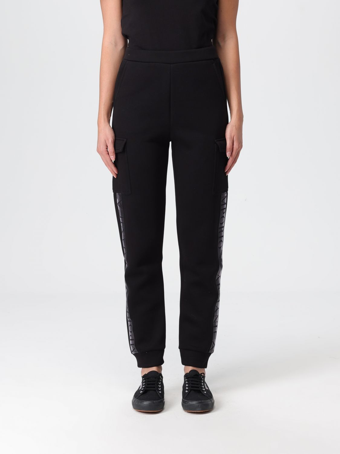 Ea7 Pants  Woman Color Black In Black