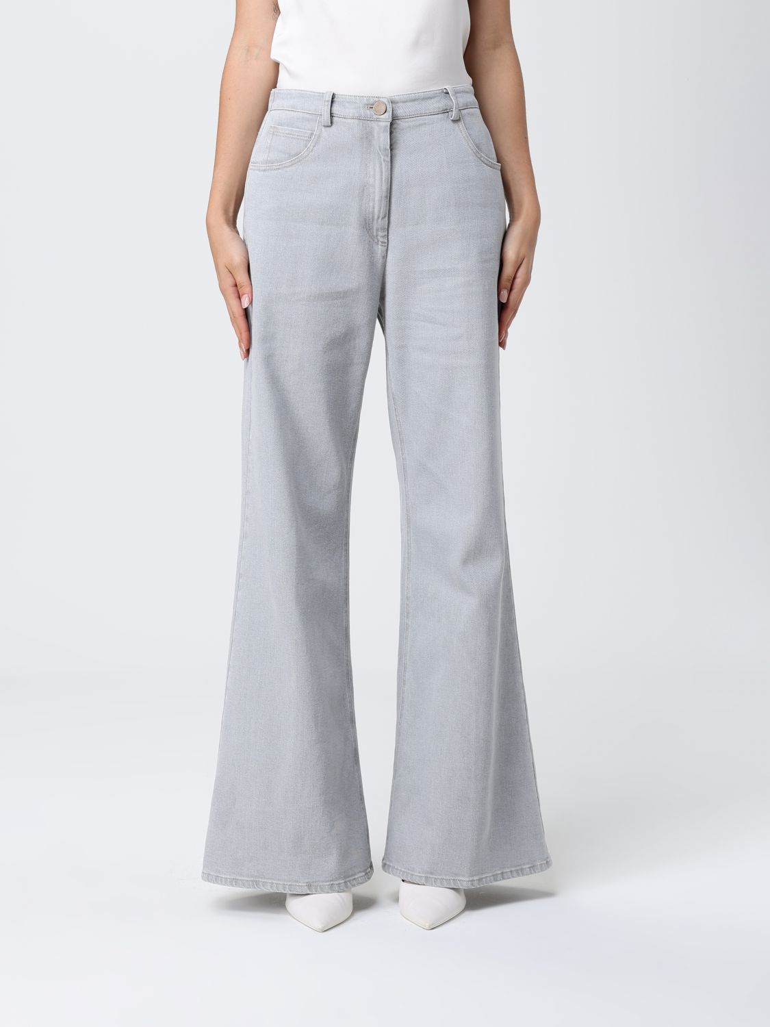 Forte Forte Pants Woman Color White In Gray