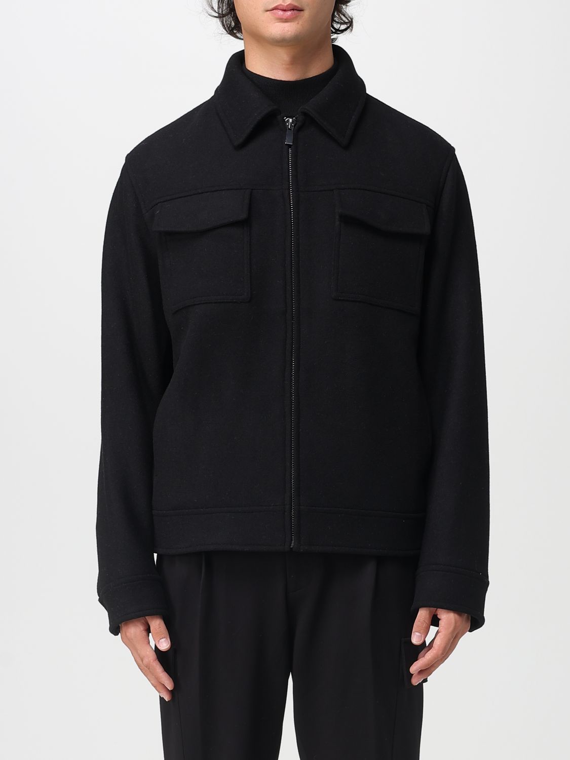 Manuel Ritz Zip-up Jacket In Black