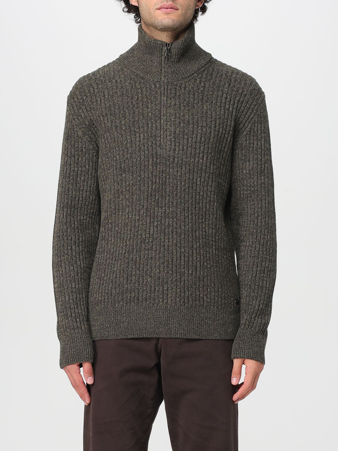 Brooksfield Sweater Men Color Green In Gray