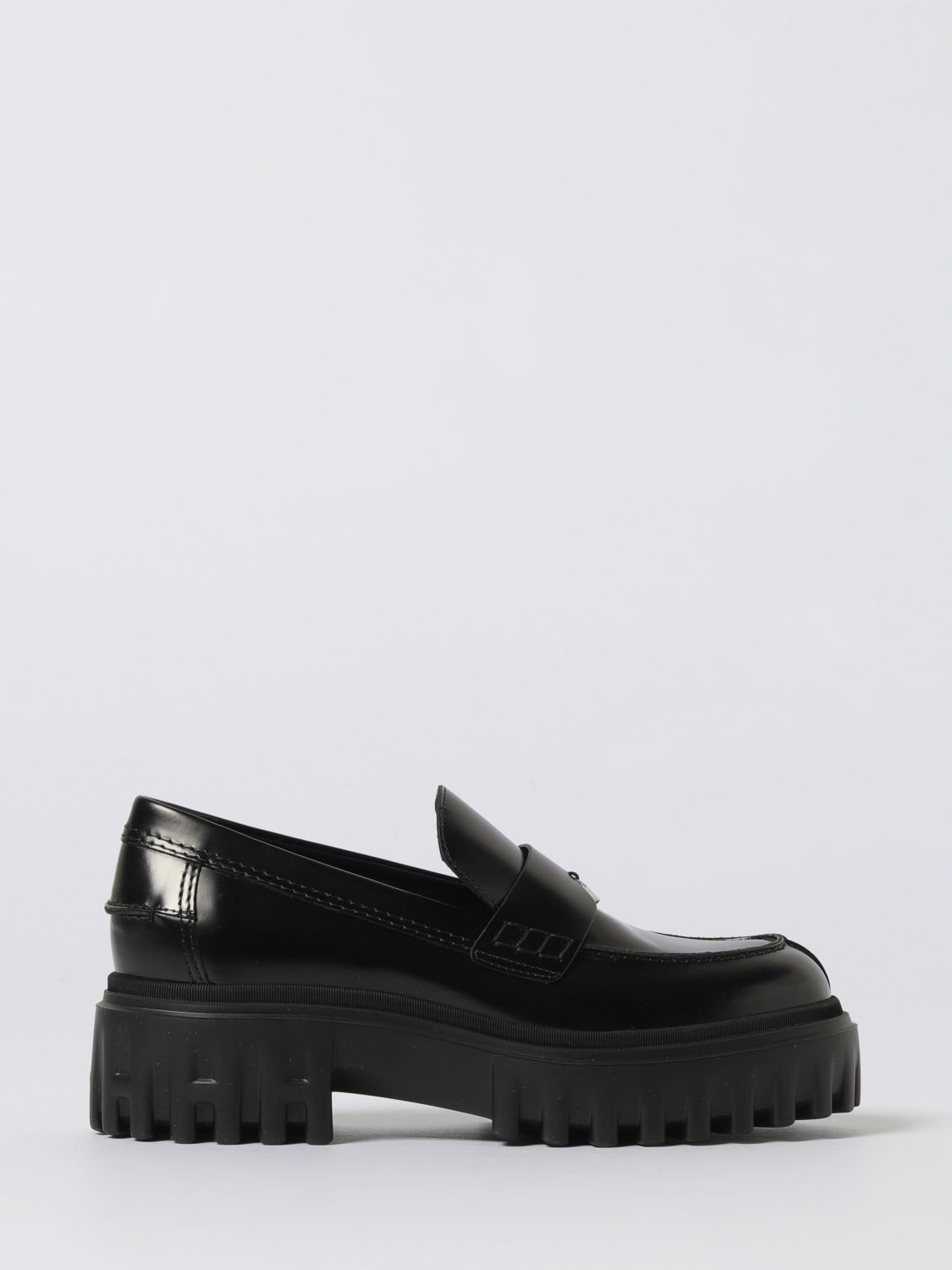 Hogan Flat Shoes Blacks And Greys In Black