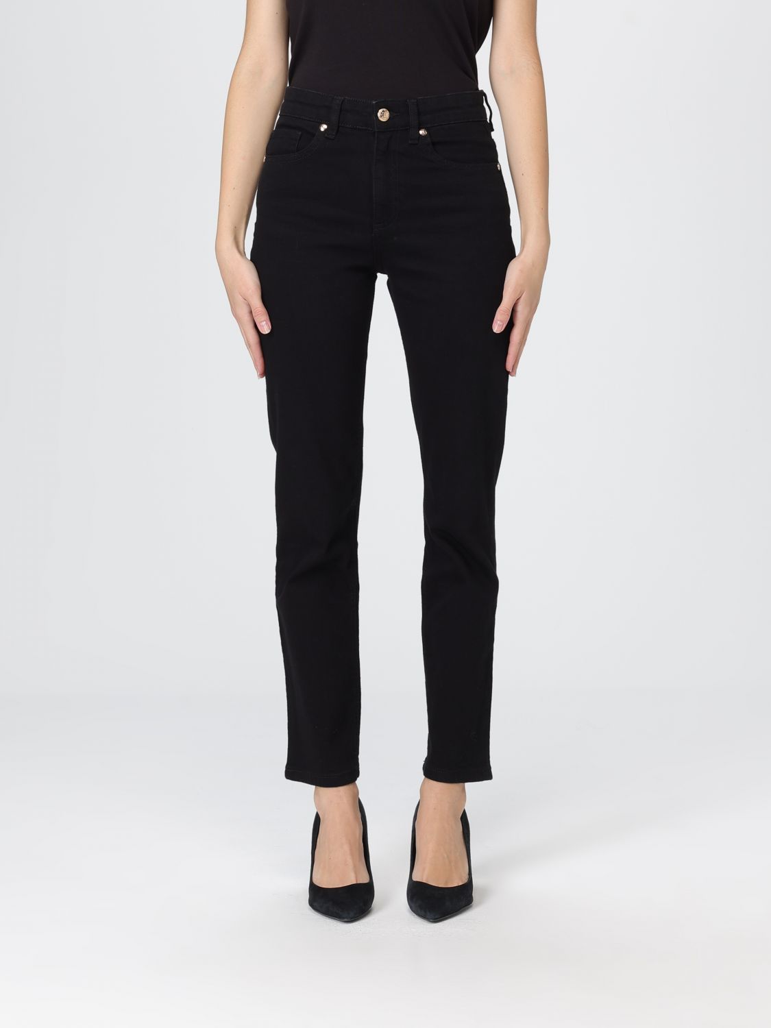 Just Cavalli Pants Woman Color Black In Black