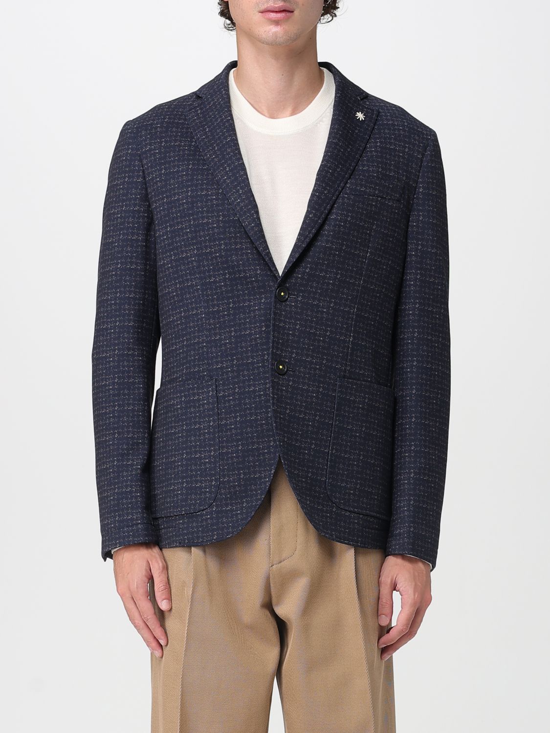 Manuel Ritz Jacket  Men Color Blue In Multi