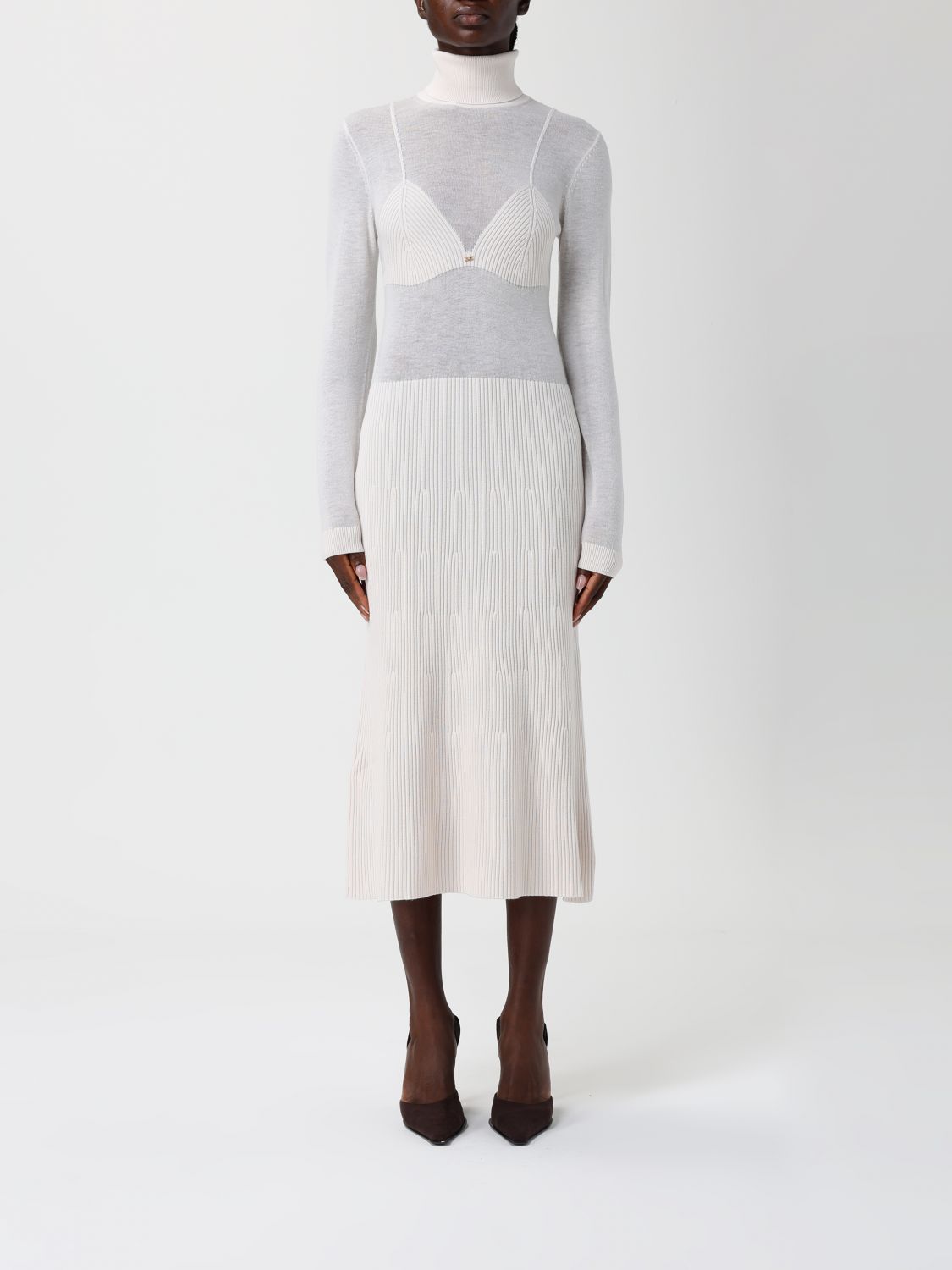 Elisabetta Franchi Dress  Woman Color Milk In White