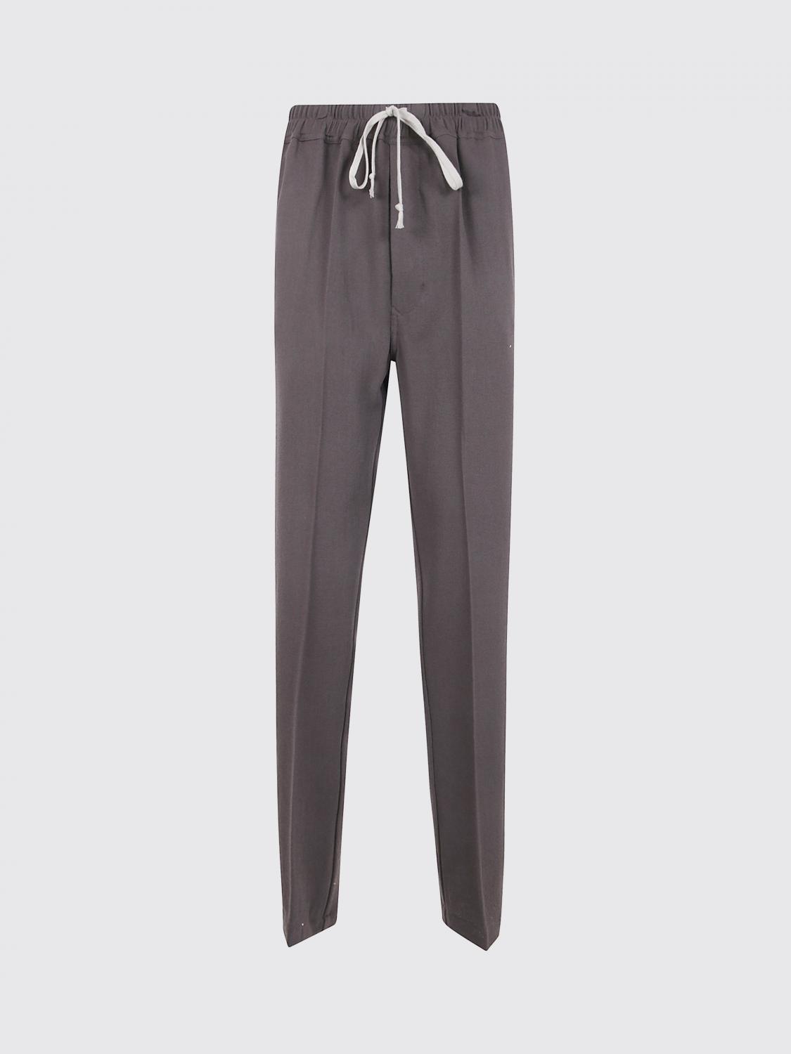 Rick Owens Drawstring Slim Long Trousers In Brown