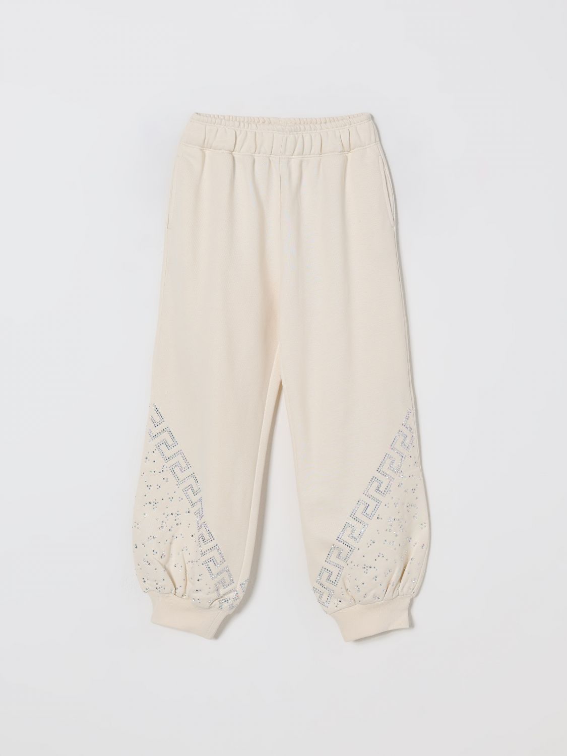 Versace Pants  Kids Color Yellow Cream In Neutral