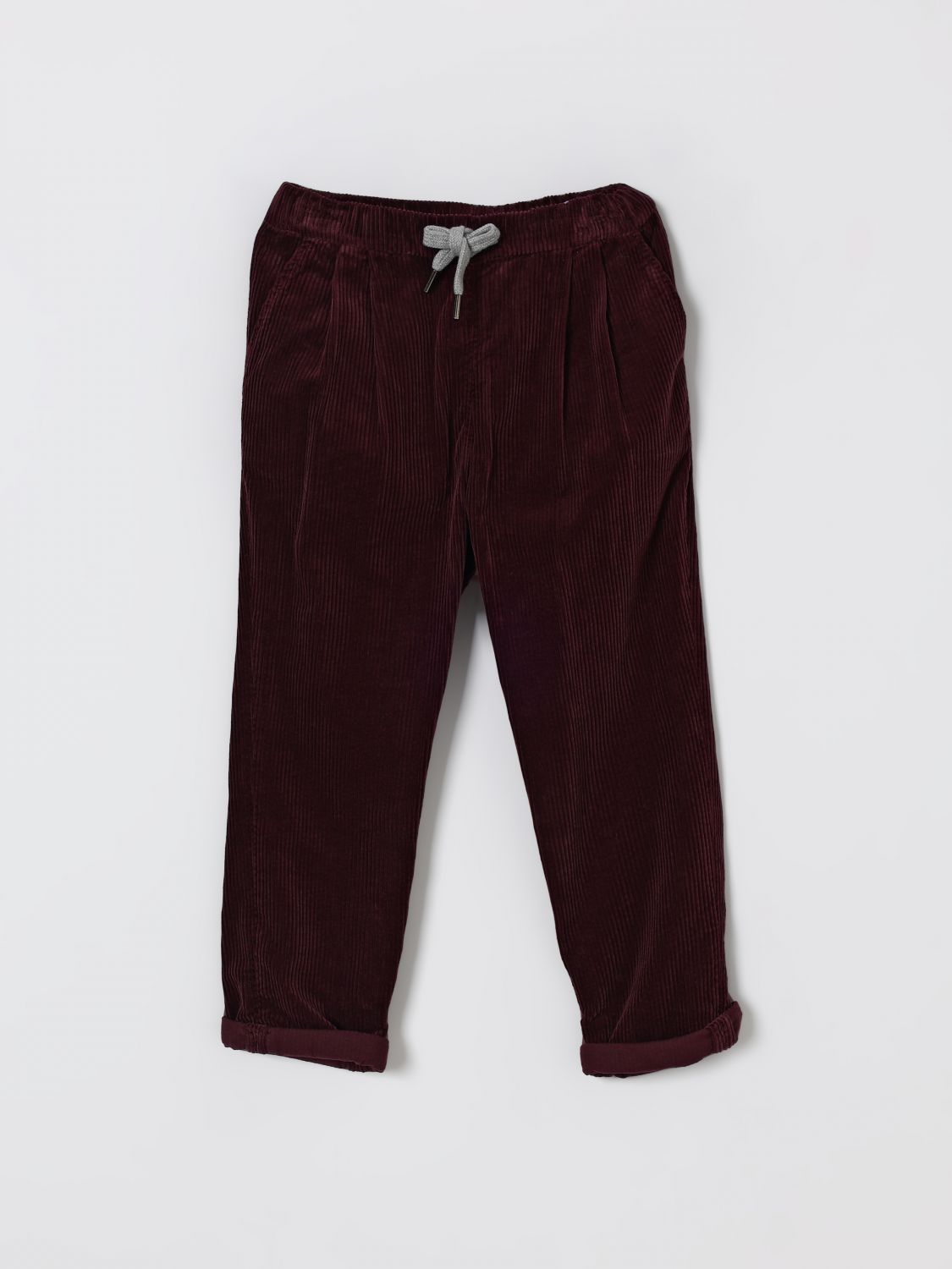 Brunello Cucinelli Pants Kids Color Brown In Burgundy