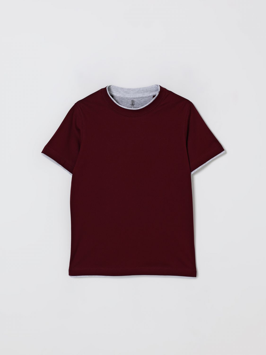 Brunello Cucinelli T-shirt  Kids Color Burgundy In Multi
