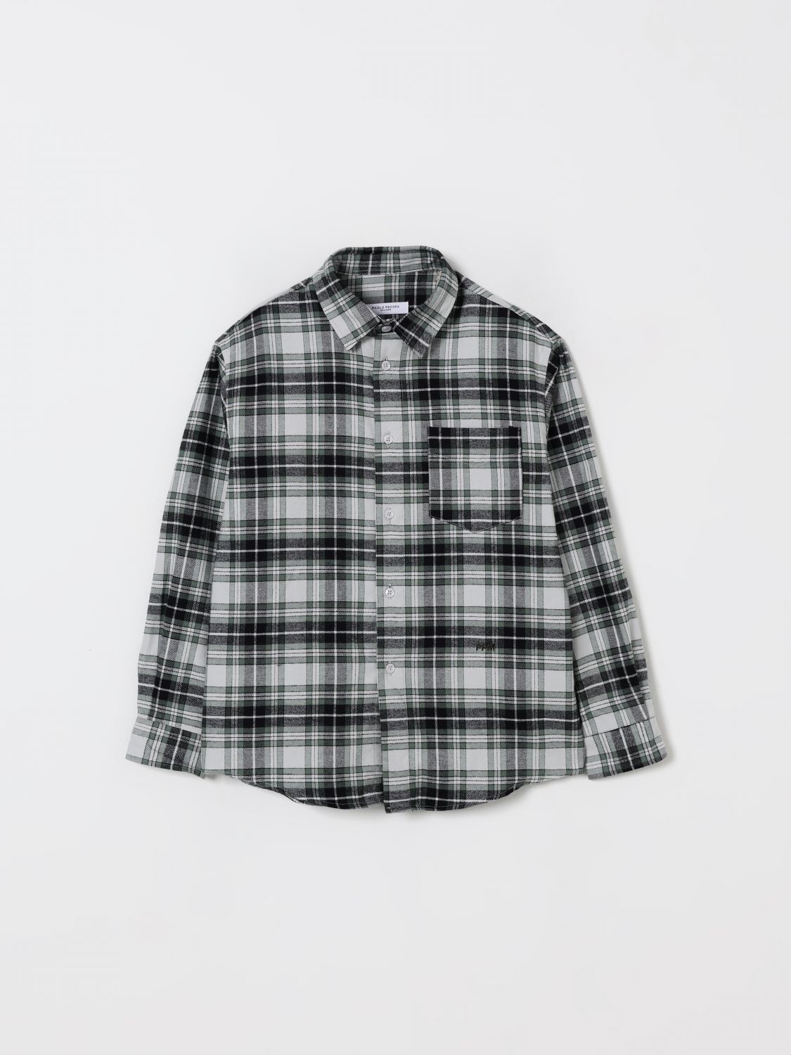 Paolo Pecora Shirt Kids Color Green In Green