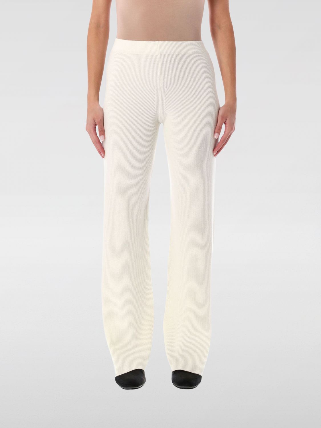 Fabiana Filippi Wide-leg Trousers With Soft Texture And High-quality Fabric Blend In White