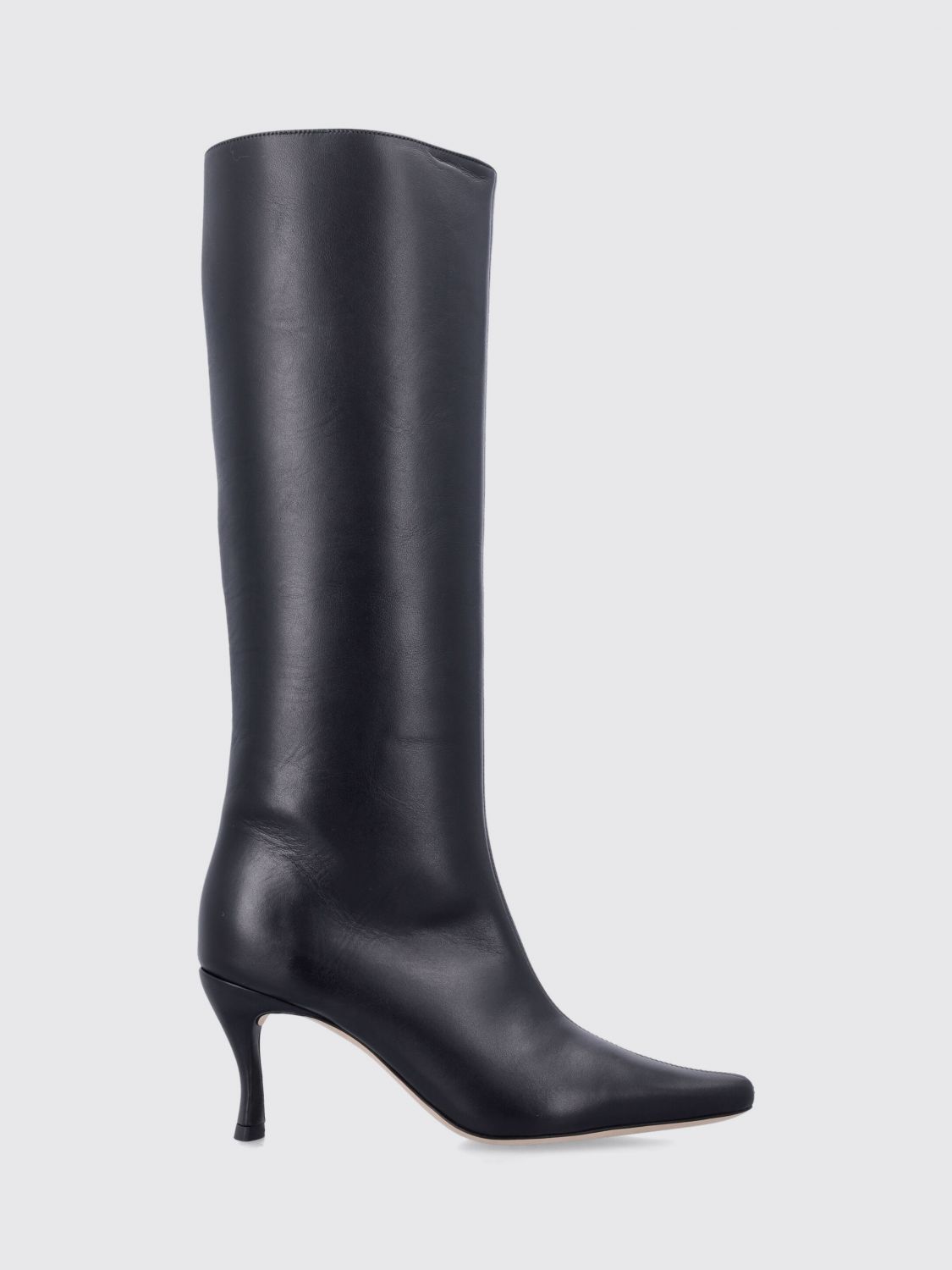 By Far 42 Knee Length Pointed Toe Stiletto Heel Boots In Black