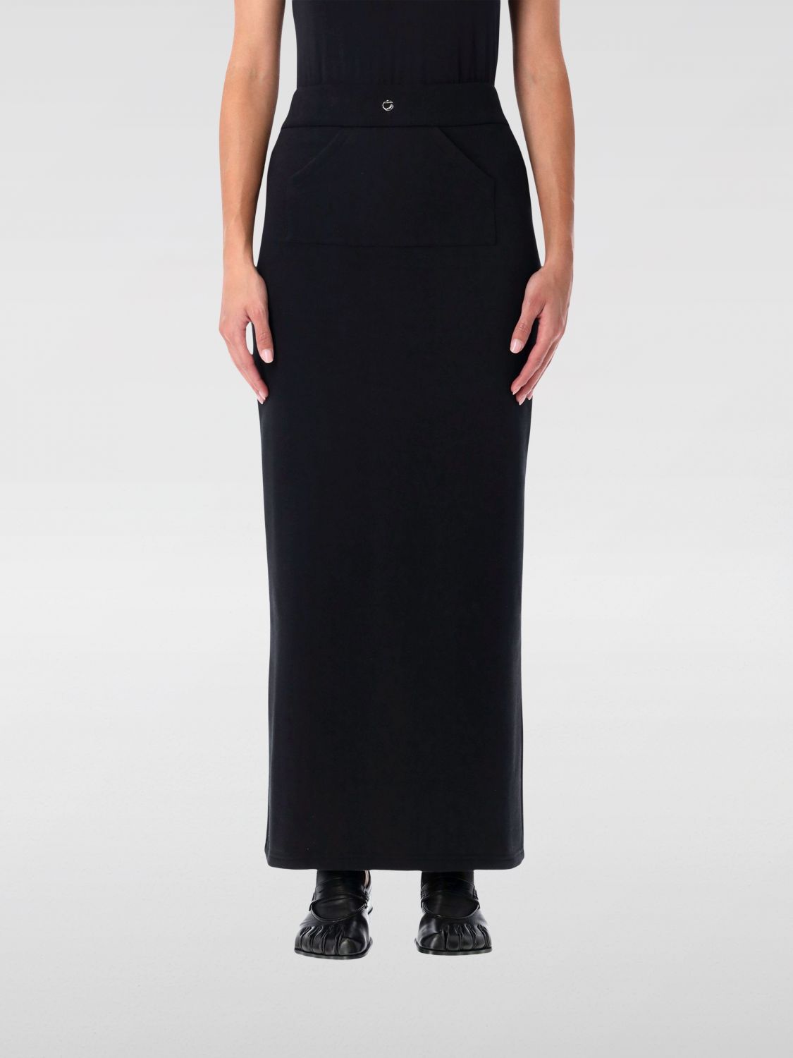 Coperni High Waist Skirt Front Pocket Design In Black