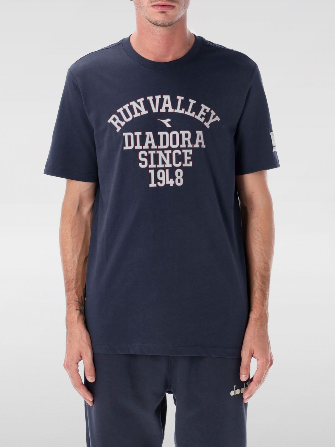 Diadora Run Valley Logo T-shirt In Blue