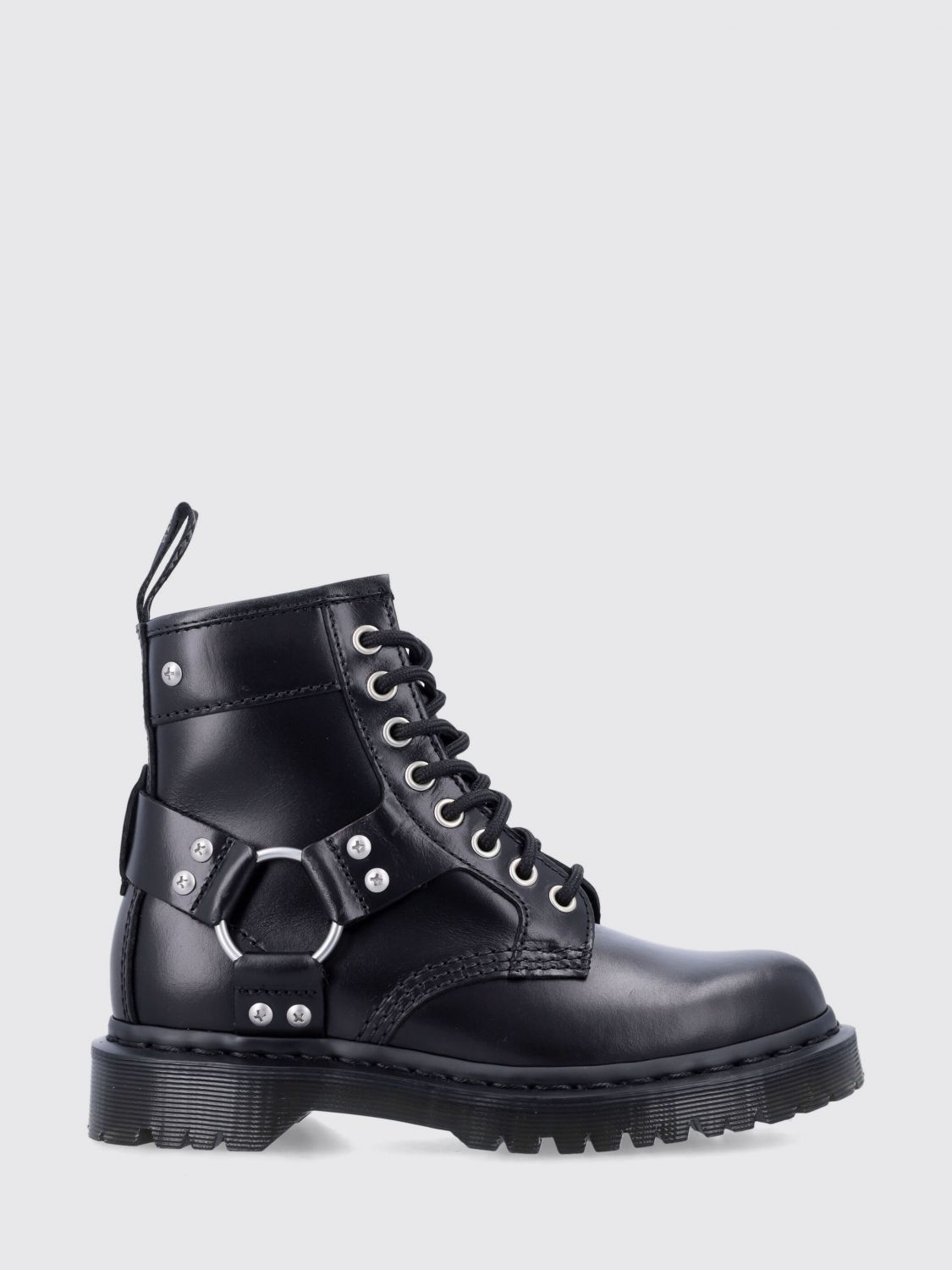 Dr. Martens 1460 Harness Leather Lace-up Boots In Black
