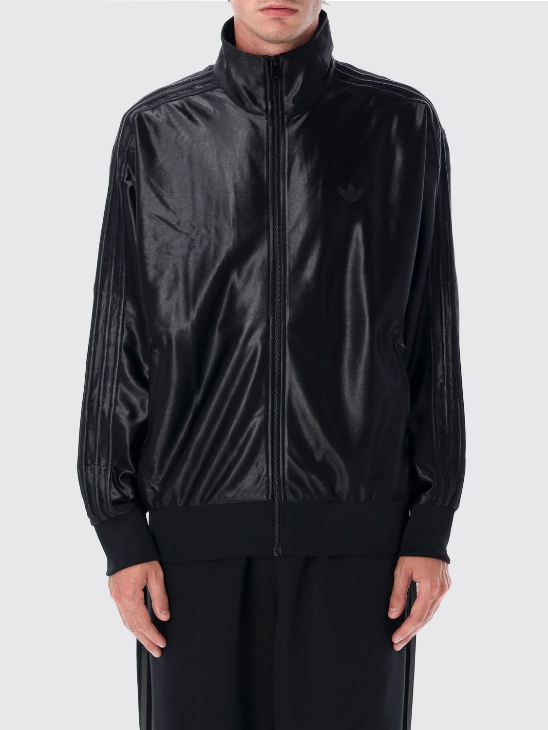 Adidas Originals Firebird Metallic Track Jacket In Black