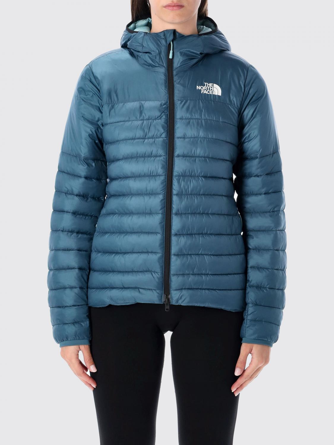 The North Face Thermoball Padded Hooded Jacket In Blue