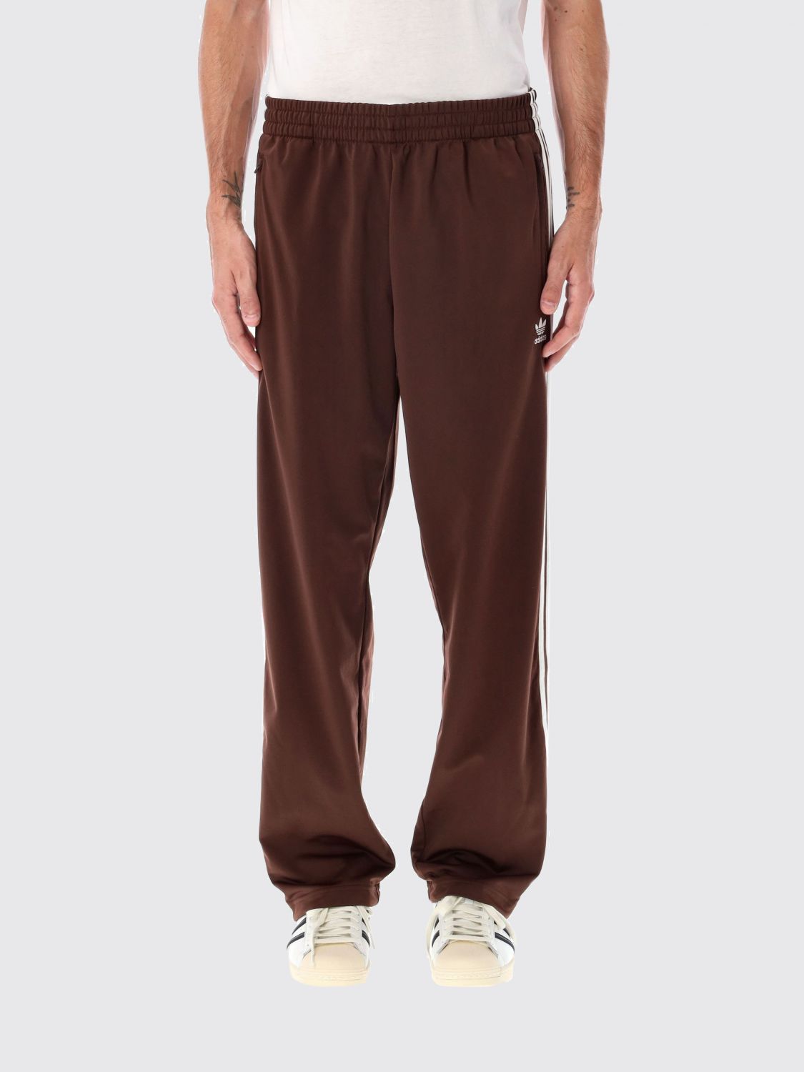 Adidas Originals Adidas Adicolor Classics Firebird Track Pants In Recycled Materials In Burgundy