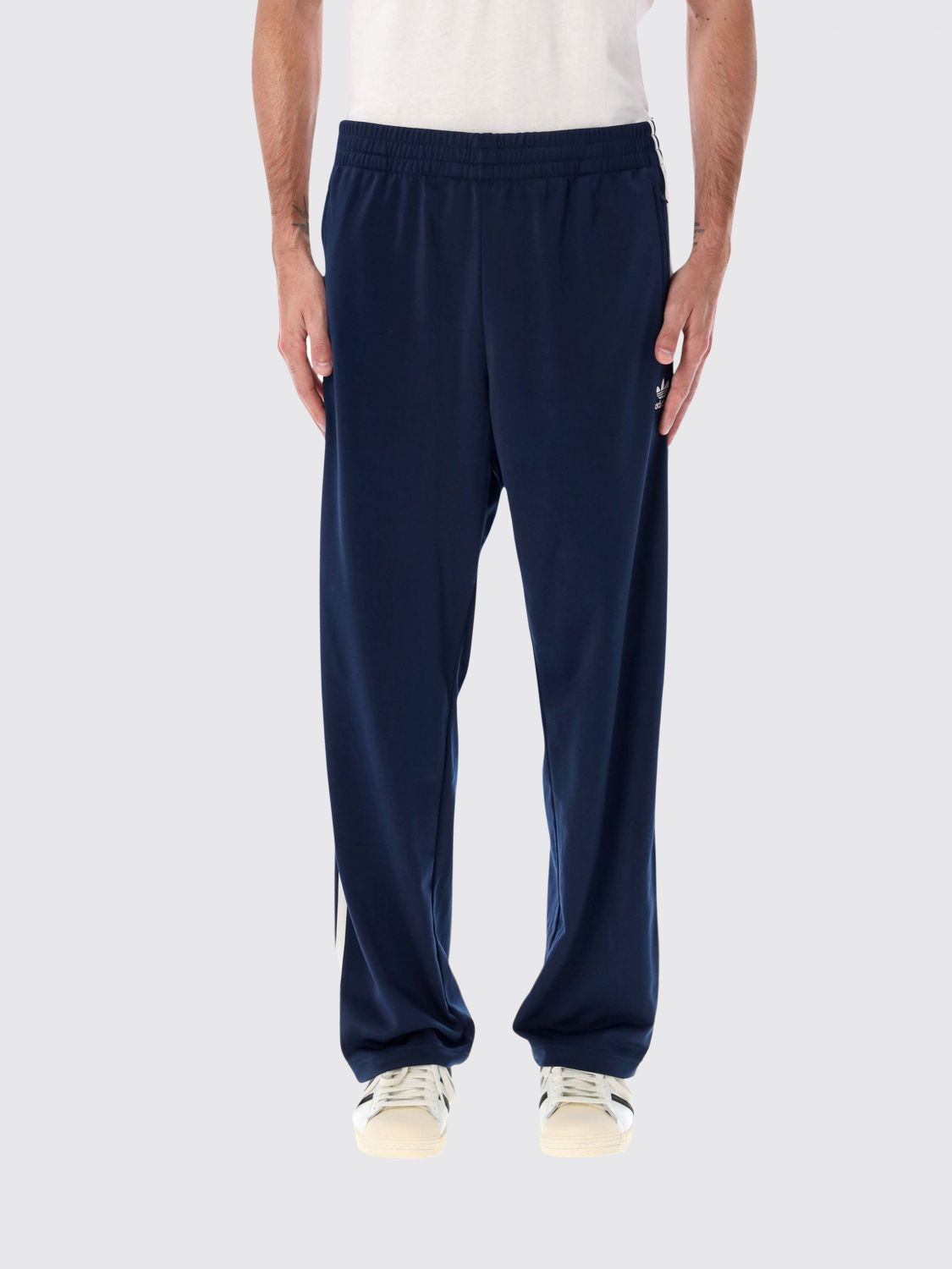 Adidas Originals Firebird Adicolor Striped Track Pants In Blue