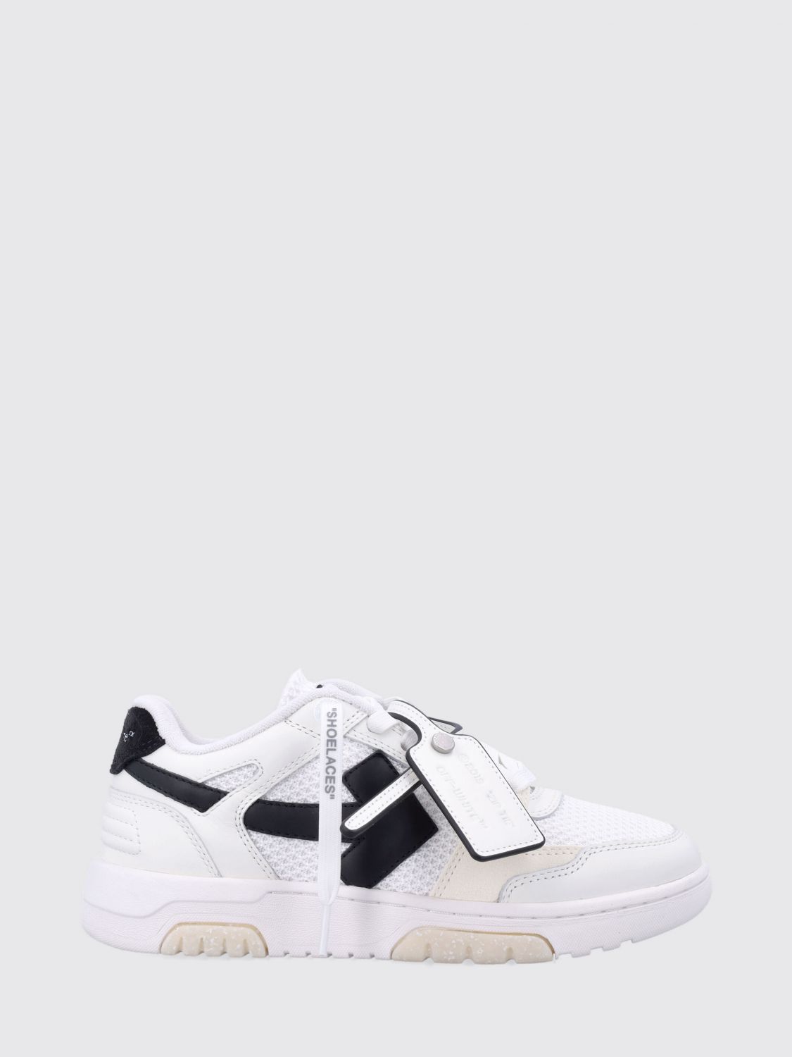Off-white Slim Out Of Office White Black Womans Sneakers In White
