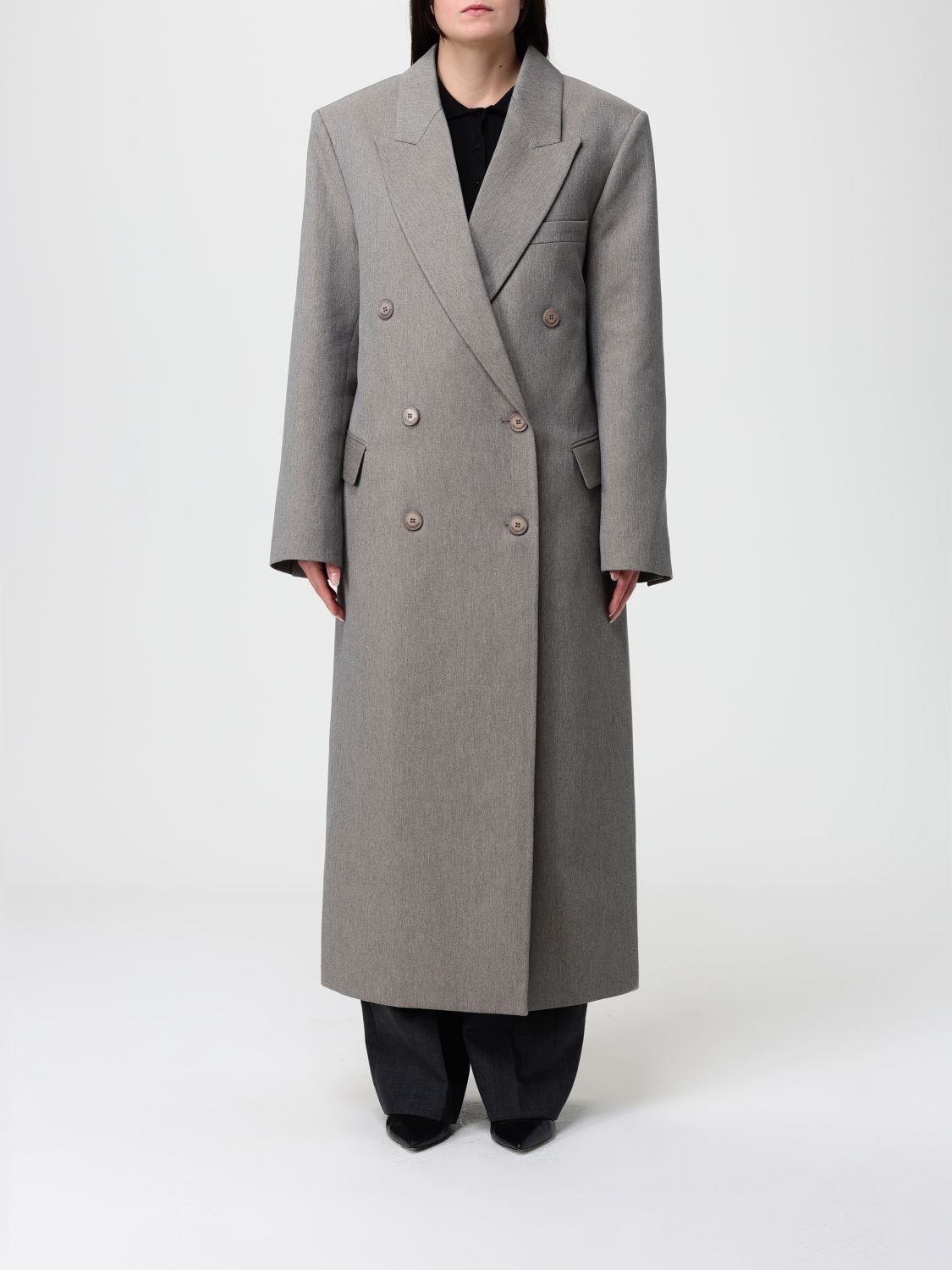 The Frankie Shop Coat  Woman Color Grey In Gray