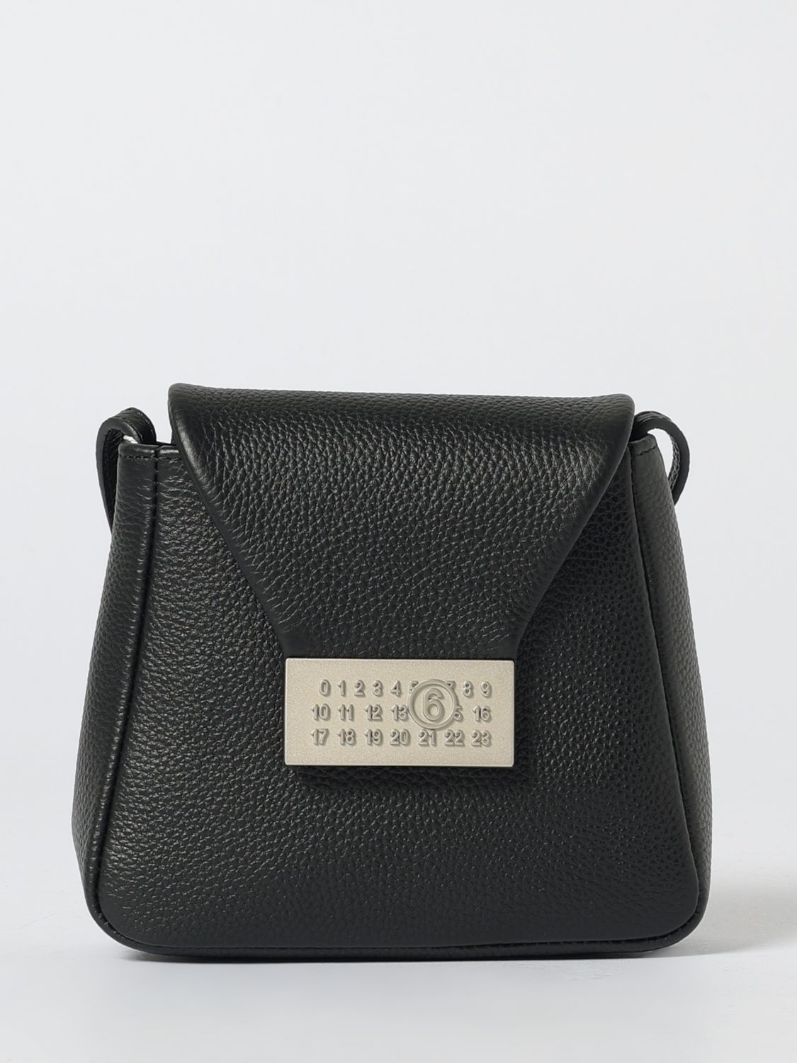 Mm6 Maison Margiela Shoulder Bag Numeric In Leather In Black