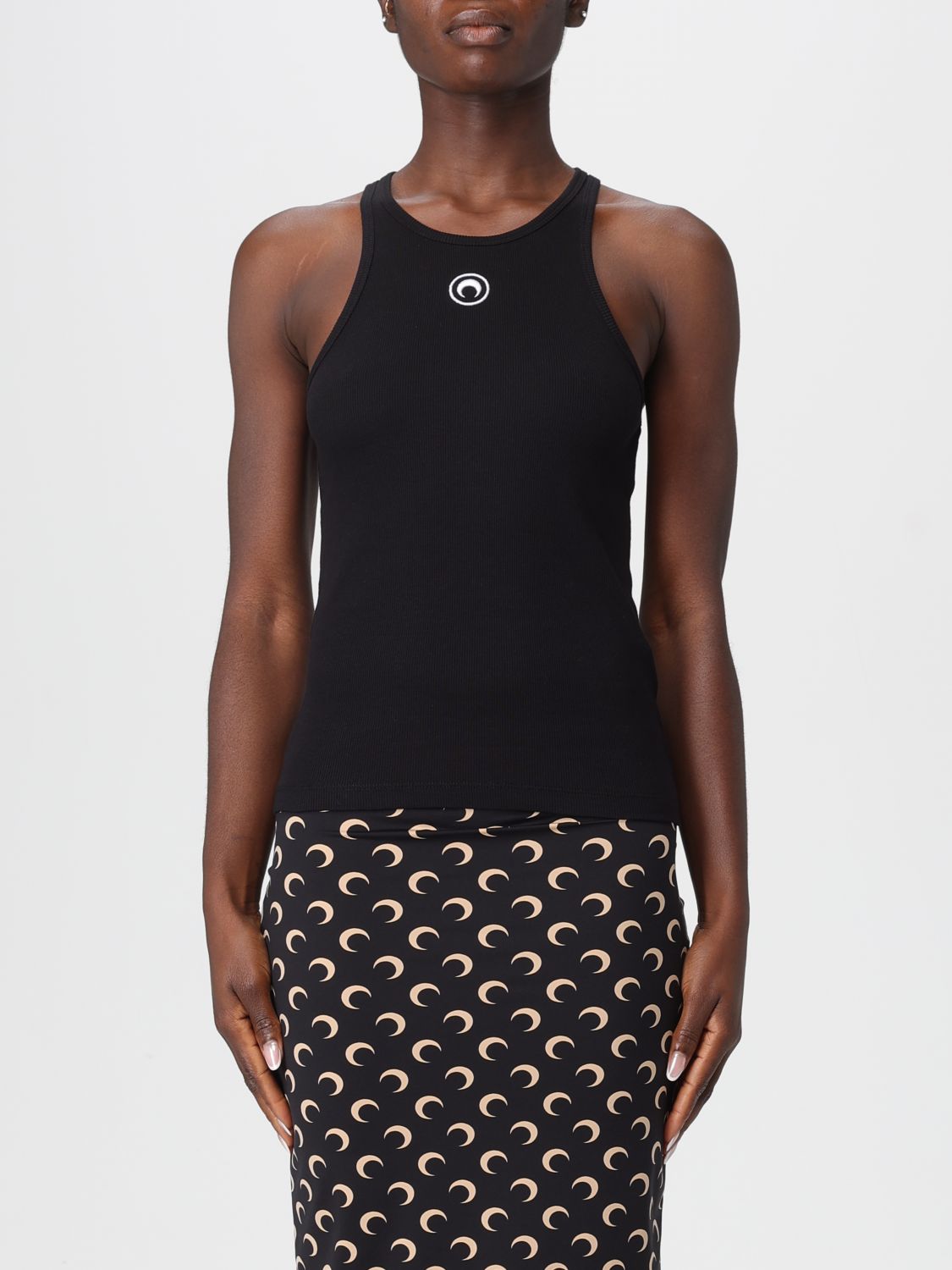 Marine Serre Top Woman Color Black In Black