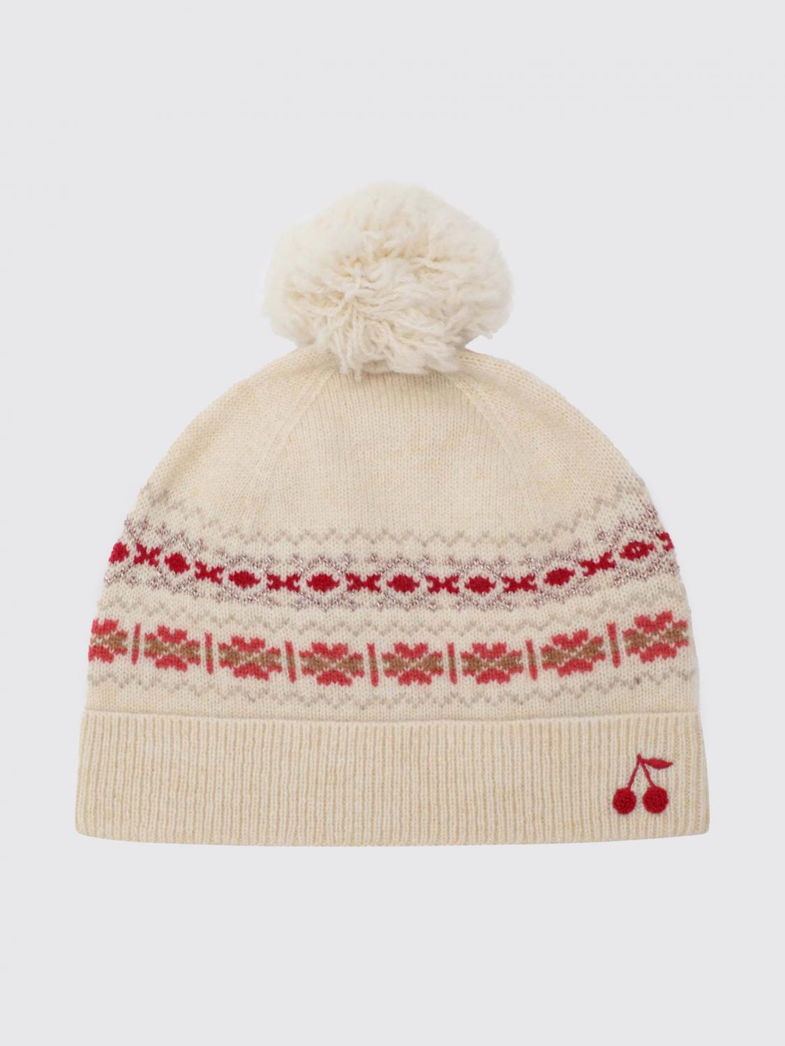 BONPOINT Cappello in lana jacquard con pompon