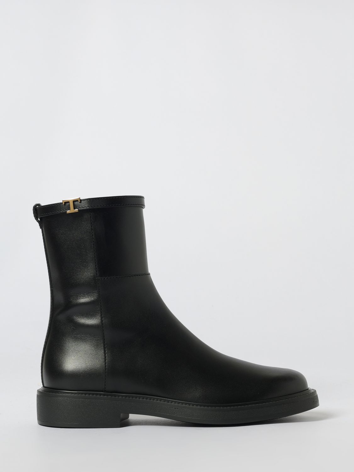 Tod's Flat Ankle Boot Woman Color Black In Black