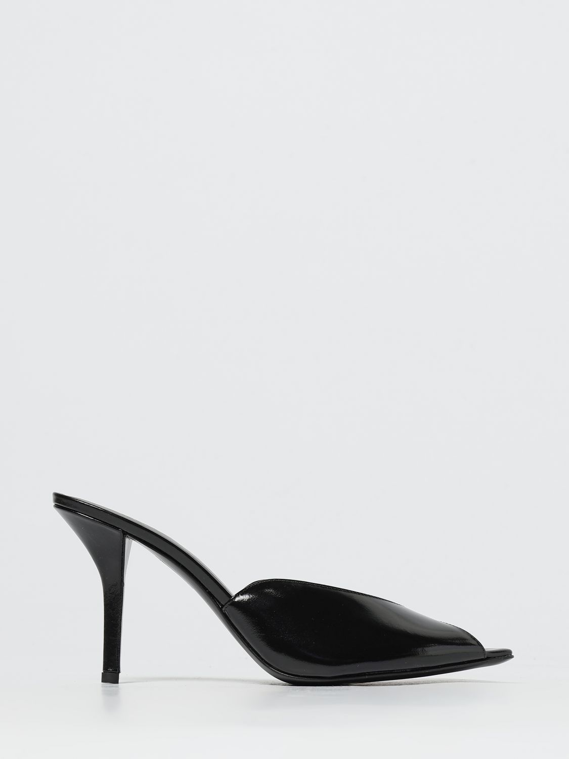 Gia Borghini 85mm Leather Mules In Black