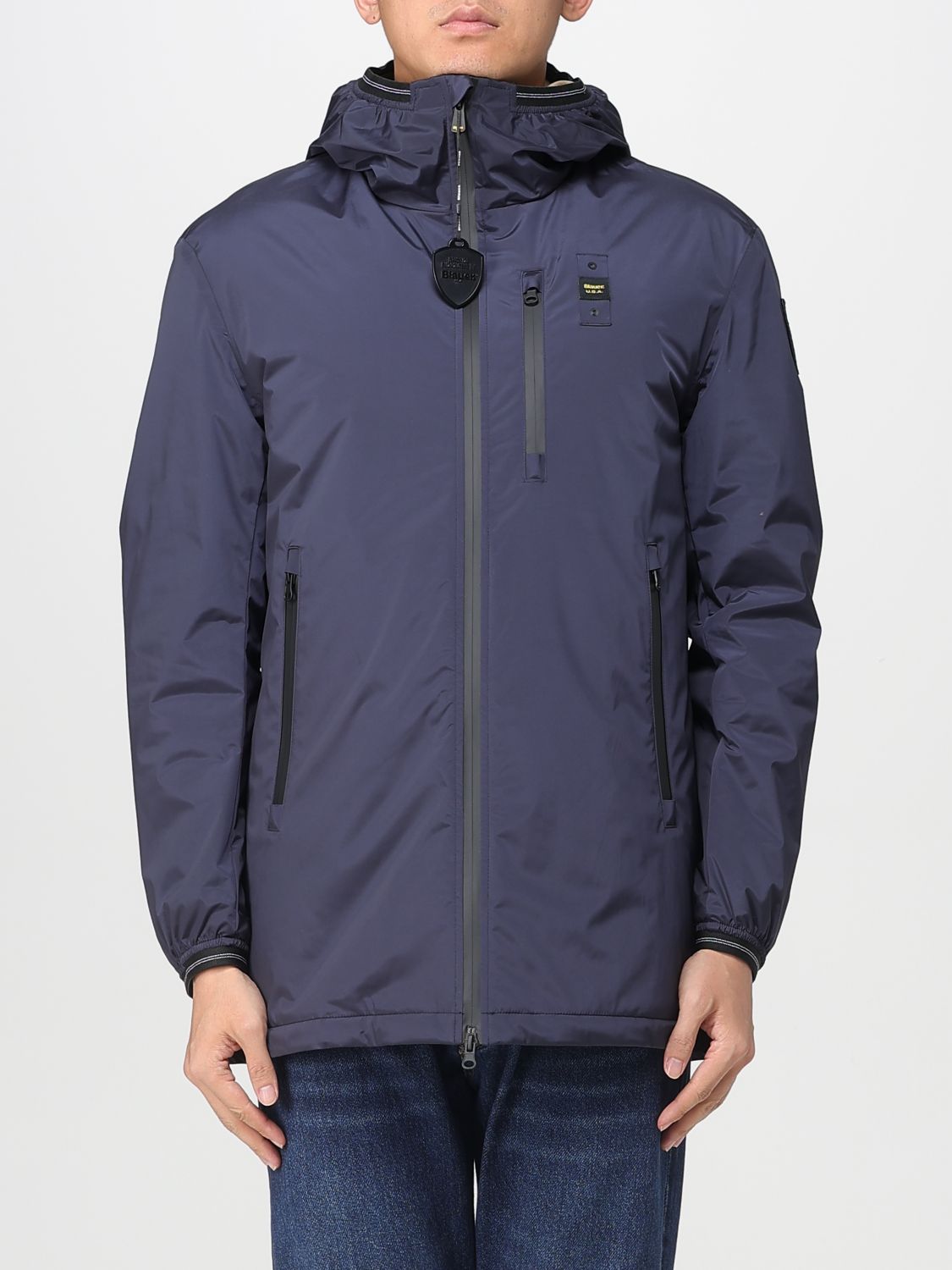 Blauer Trench Coat Men Color Navy In Blue