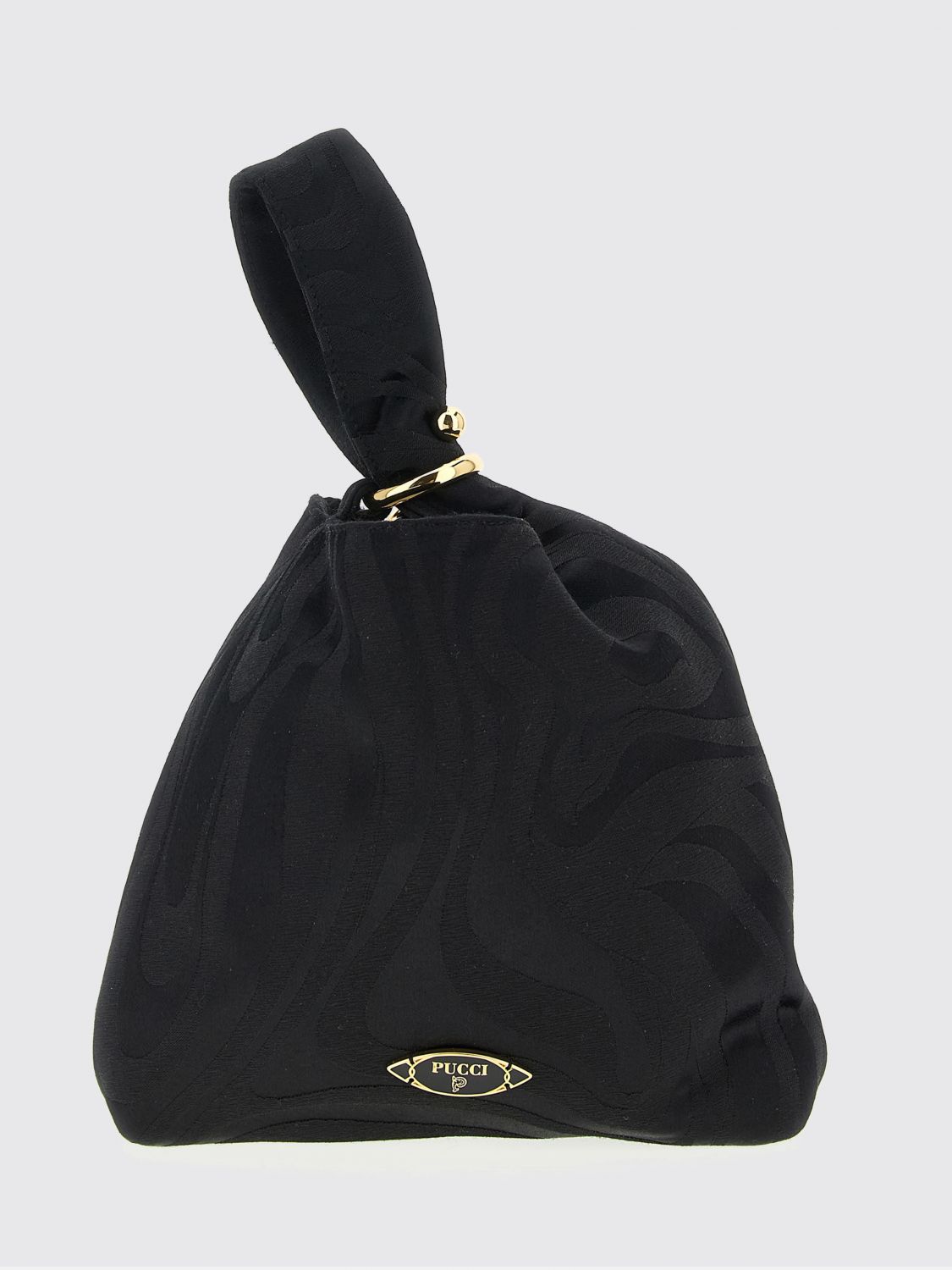 Pucci Silk Emilio Top-handle Bag In Black