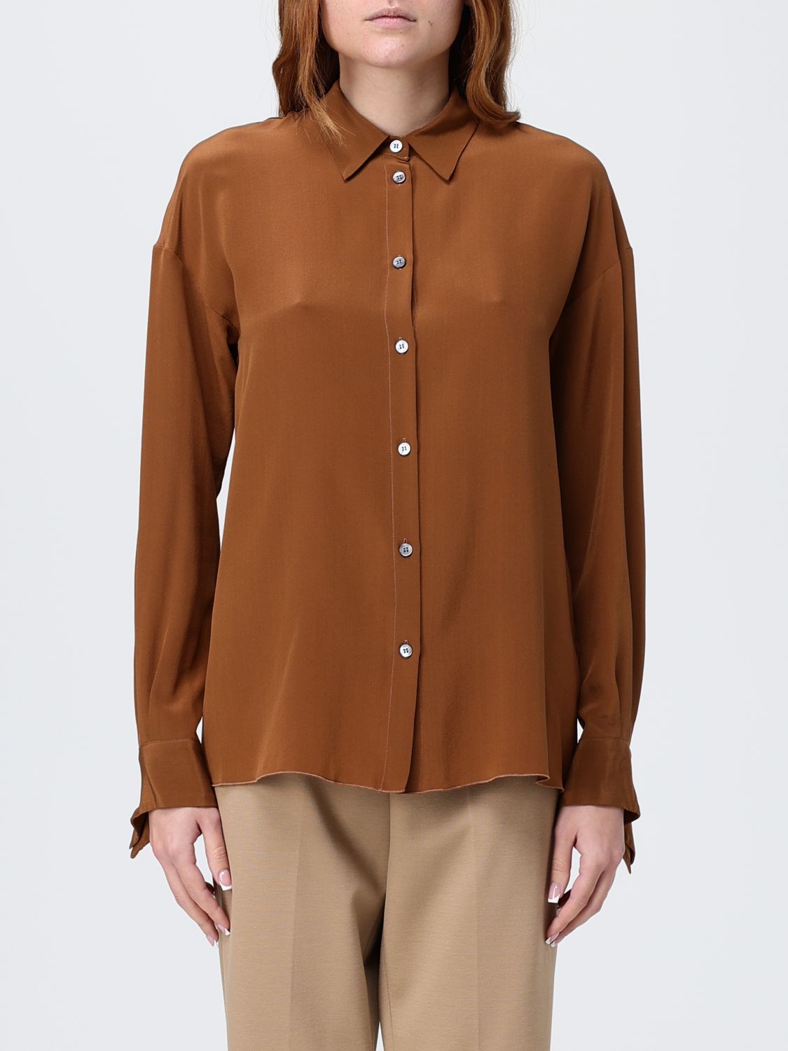Liviana Conti Shirt Woman Color Brown In Brown